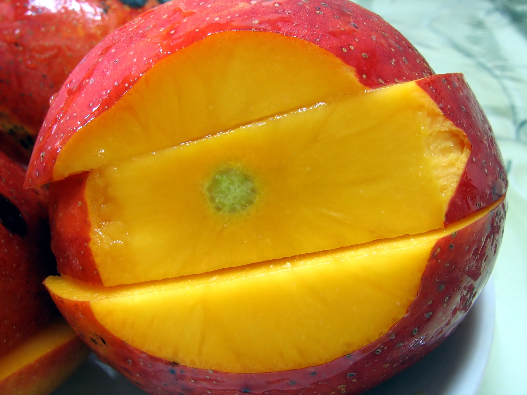 Juicy red mango photo