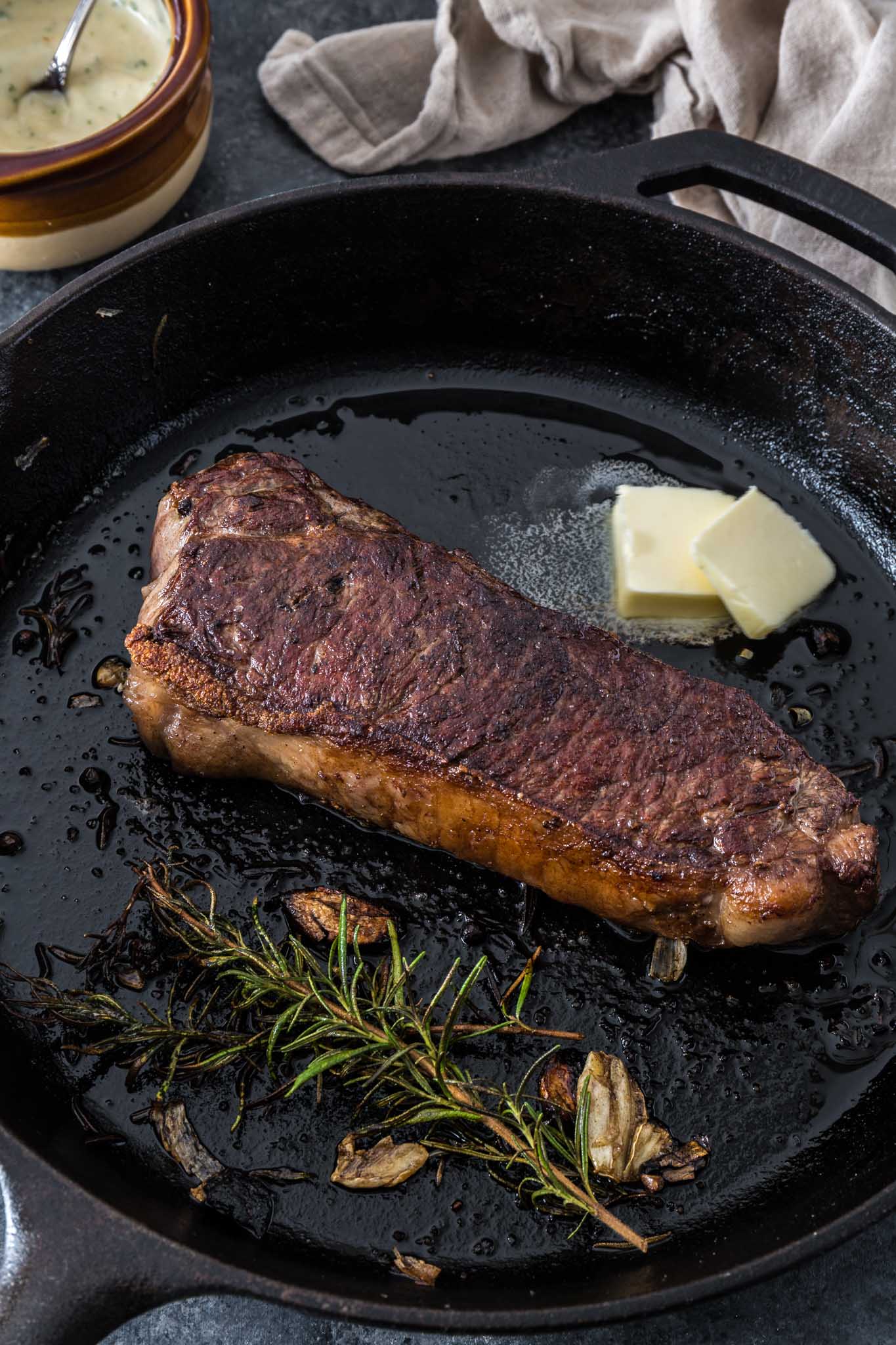 Pan Seared New York Strip Steak with Gorgonzola Cream Sauce ...