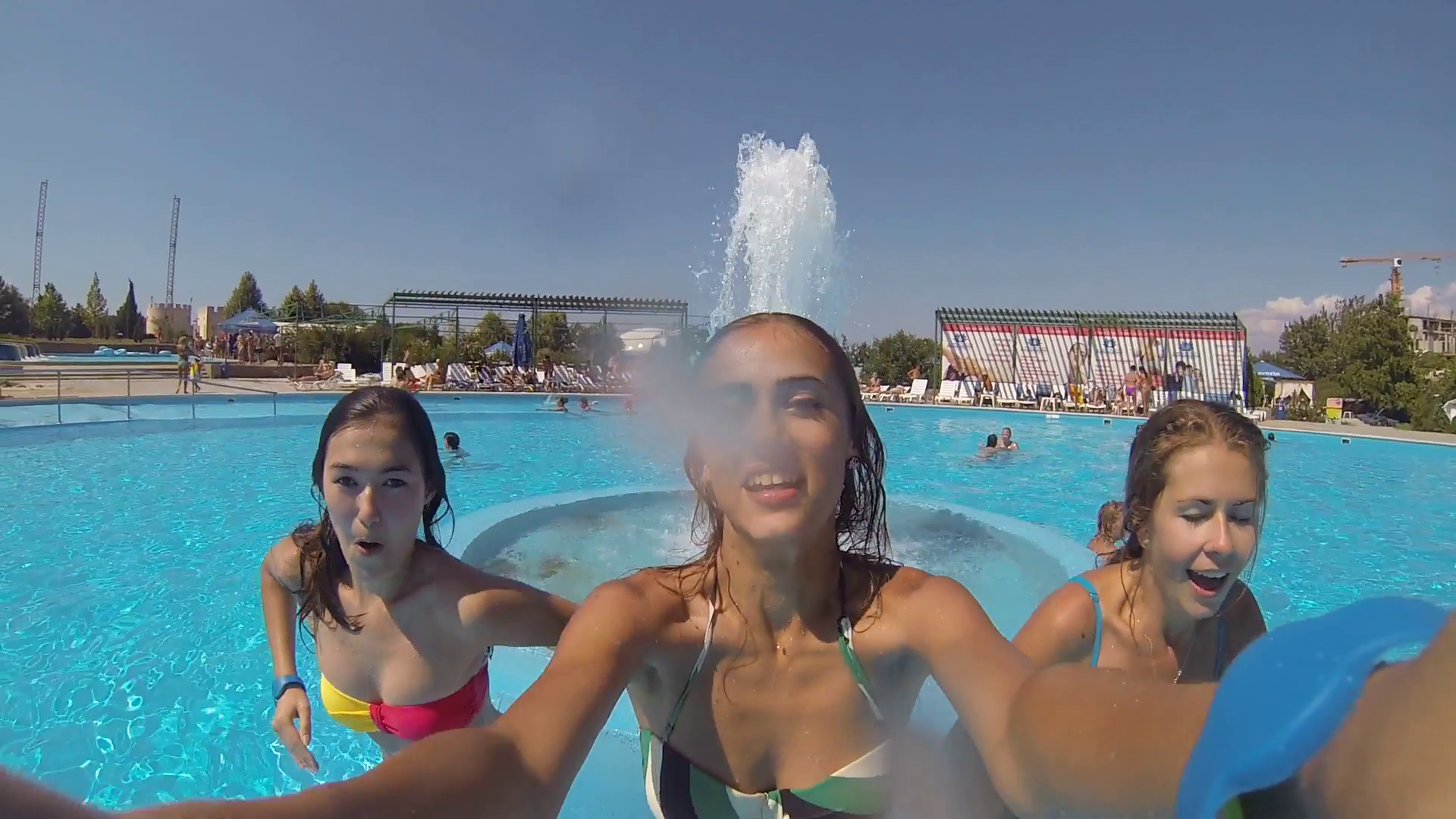 Girls jumping and diving under water in the pool Stock Video Footage ...