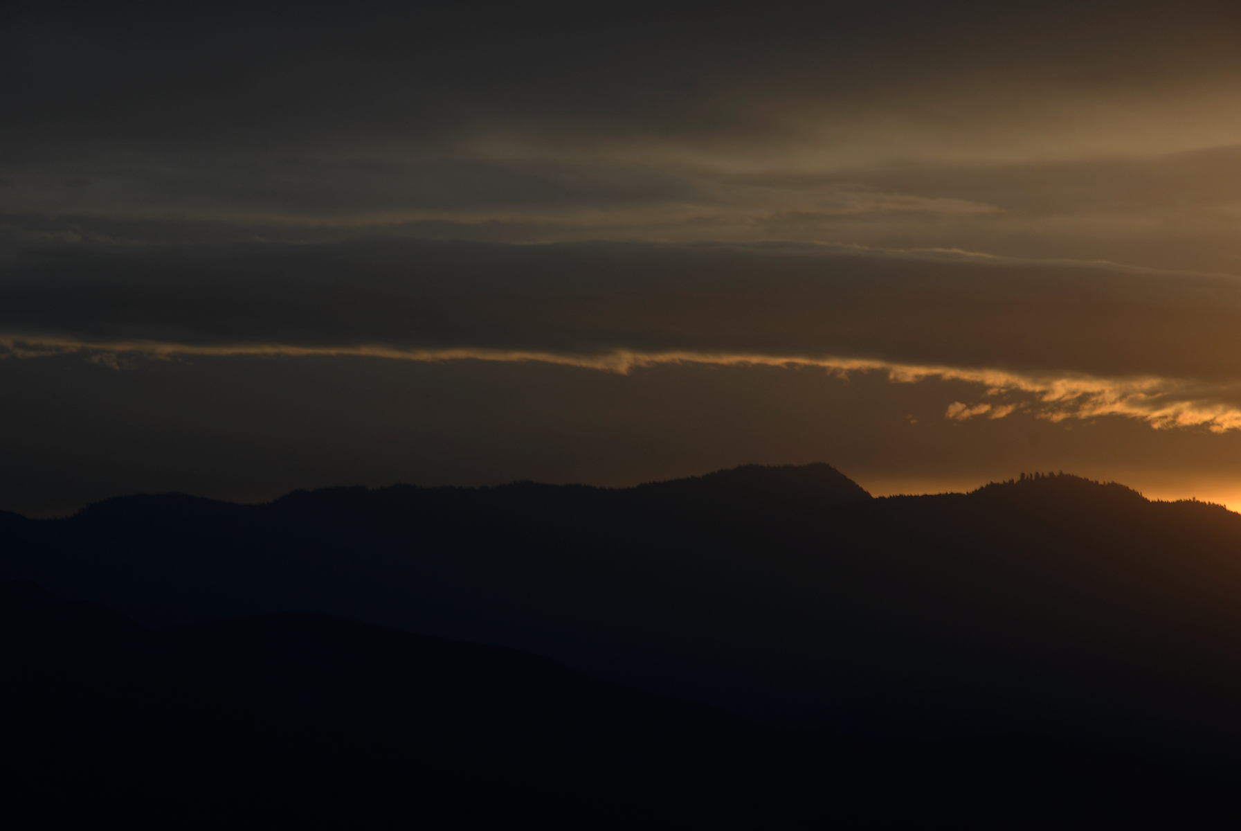 Just before sunrise over sequoia nationa photo