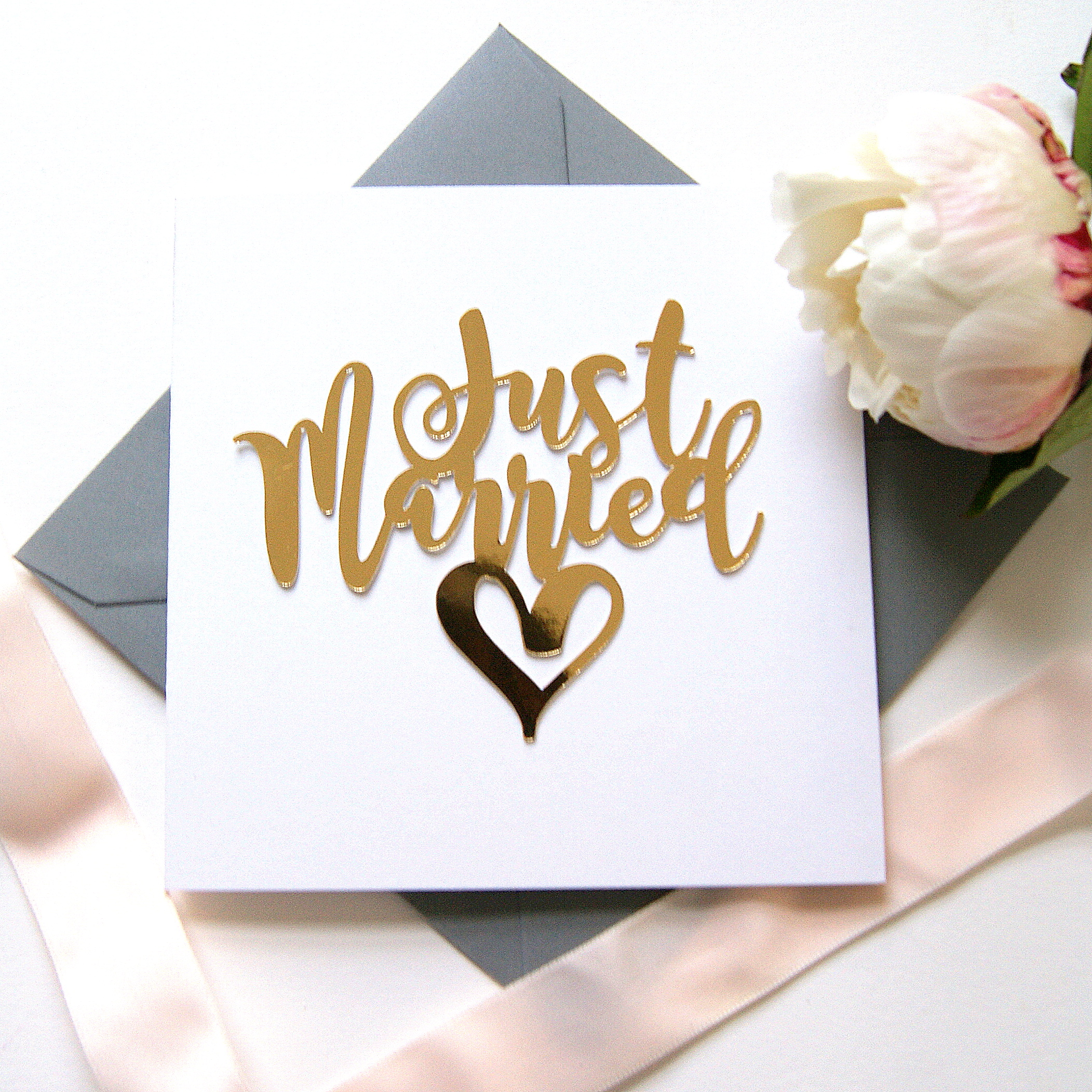 Just Married Wedding Card | Shop Online - Hummingbird Card Company