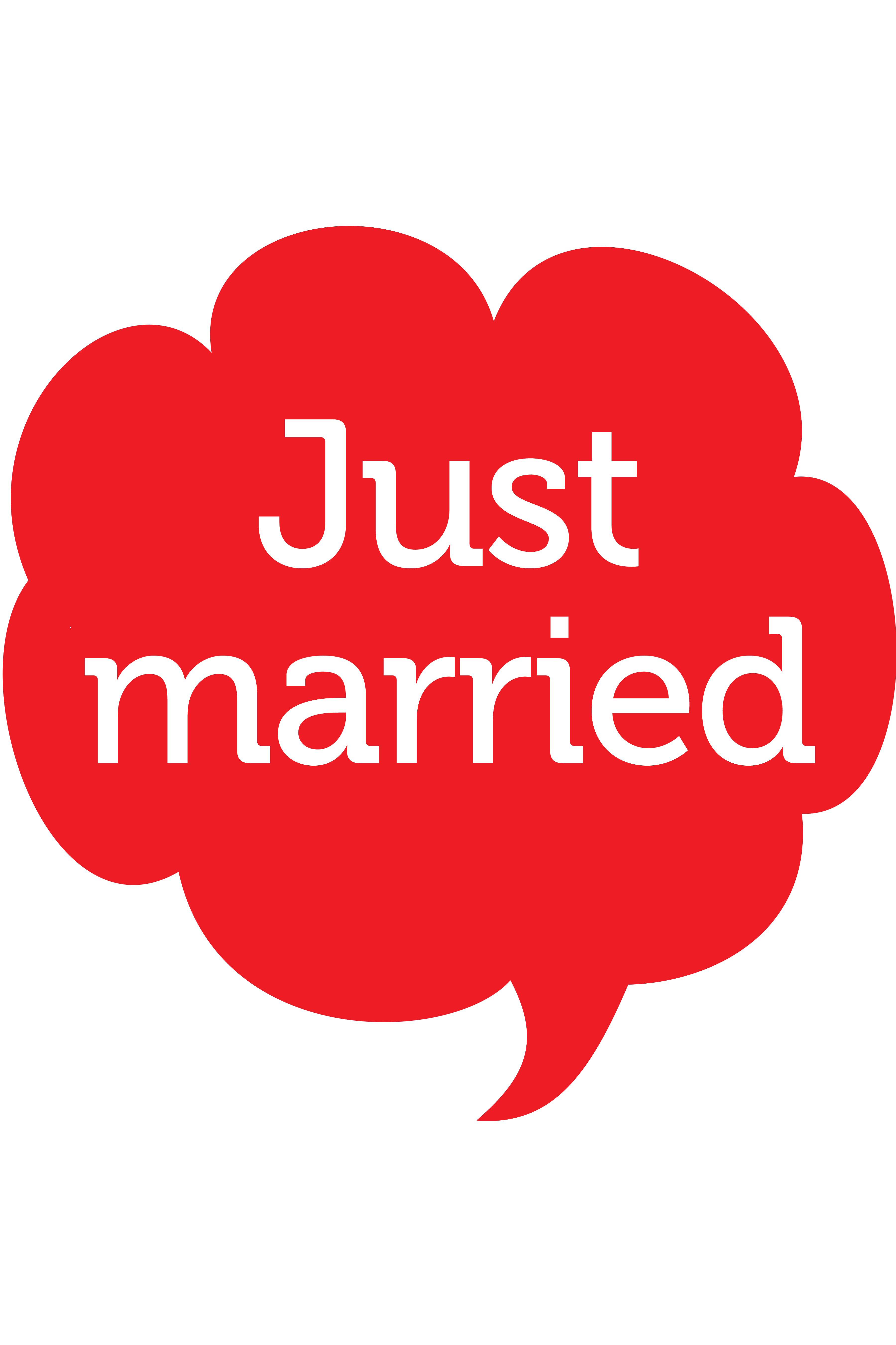 Just Married - Speech Bubble Cutout Signs - Build A-Head