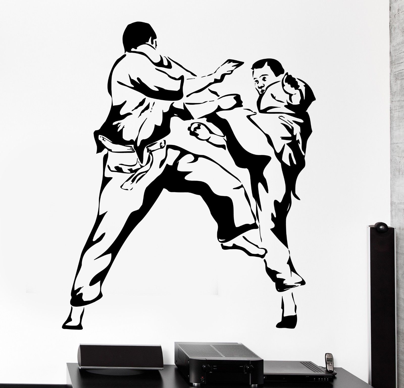 HWHD New Wall Sticker Sport Karate Martial Arts Fighting Fighter ...