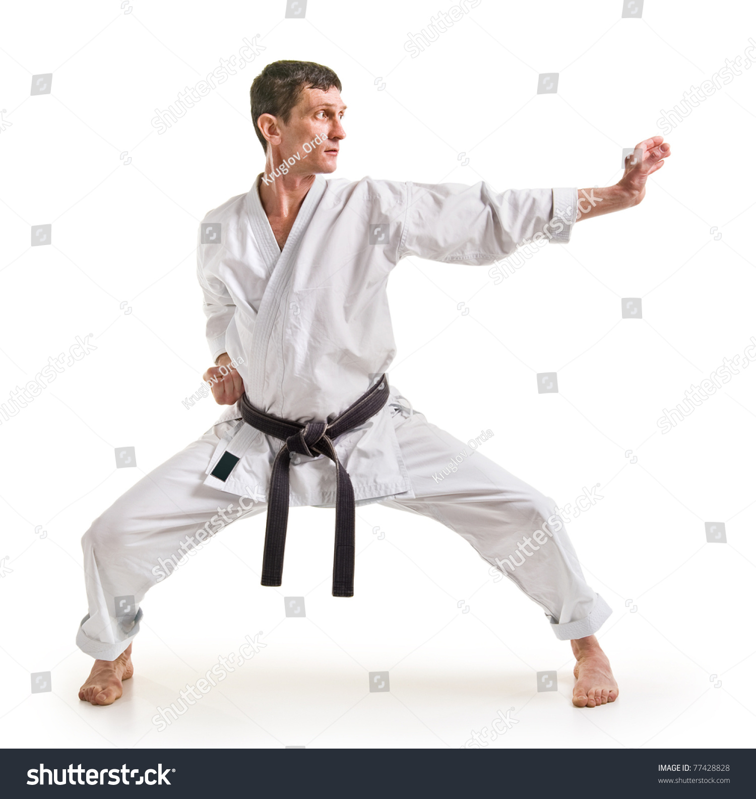 Royalty-free Punch.figure in the karate fighting… #77428828 Stock ...