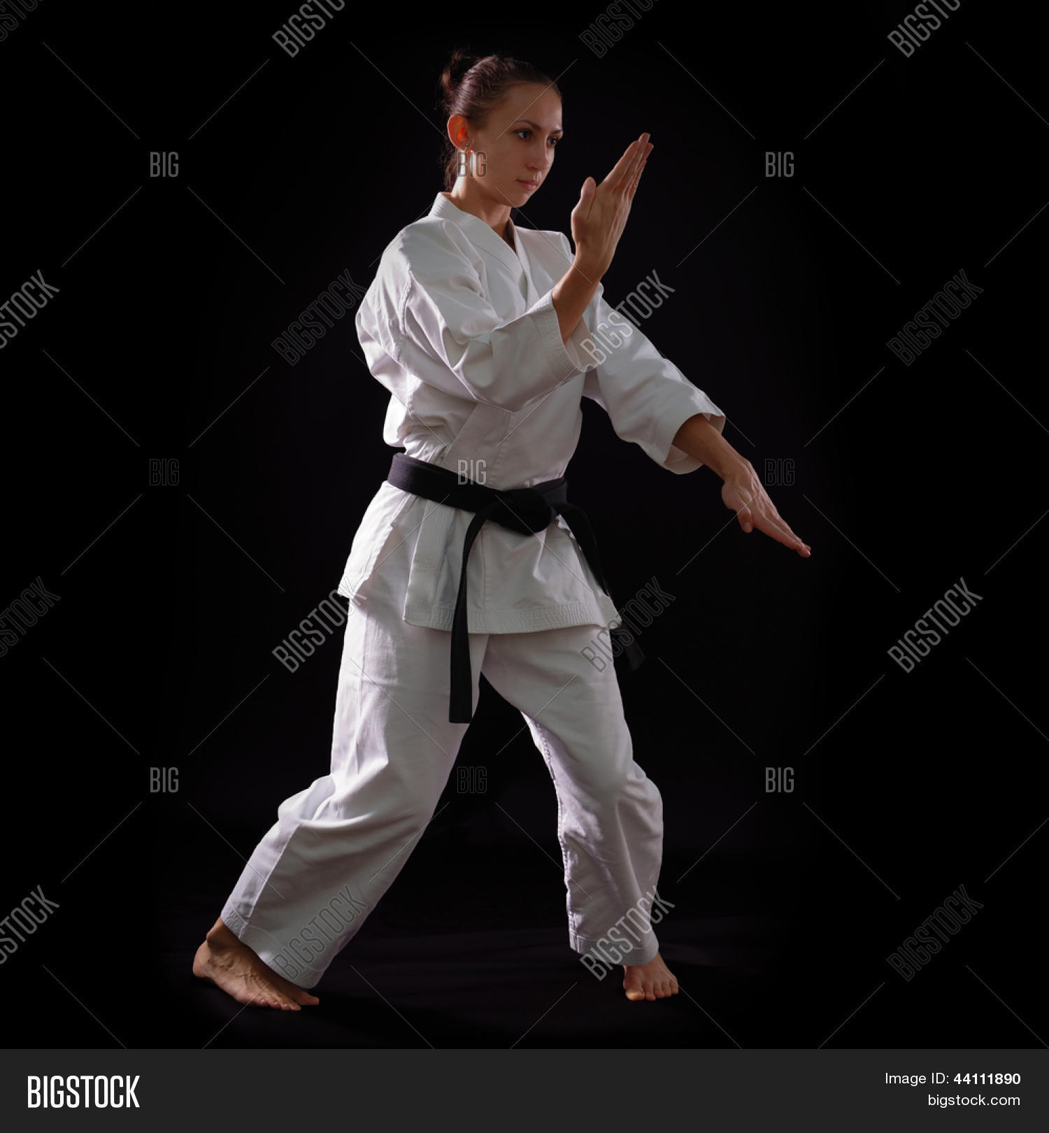 Karate Girl Black Belt Posing, Image & Photo | Bigstock