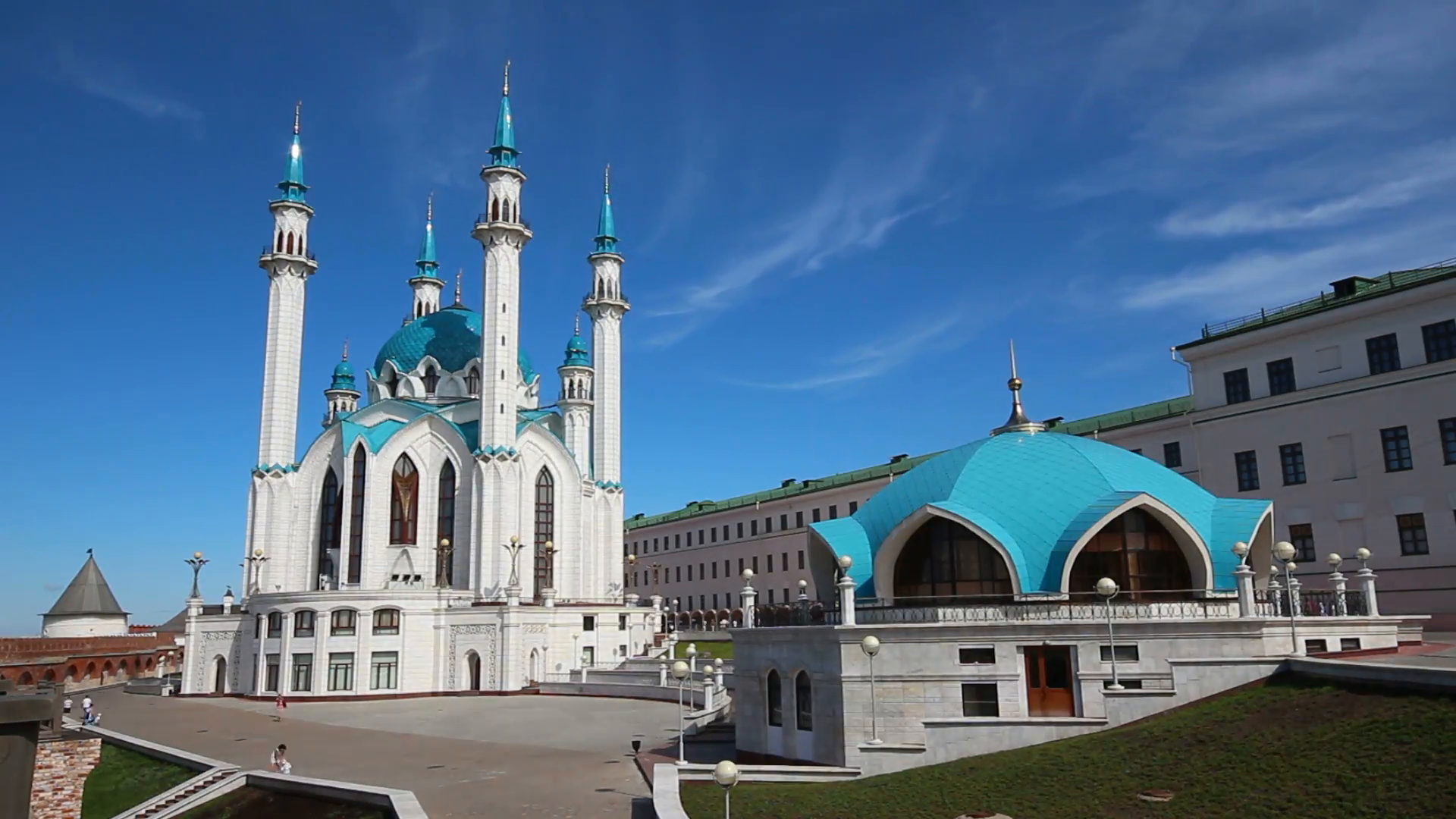 kul sharif mosque in kazan kremlin russia - timelapse Stock Video ...