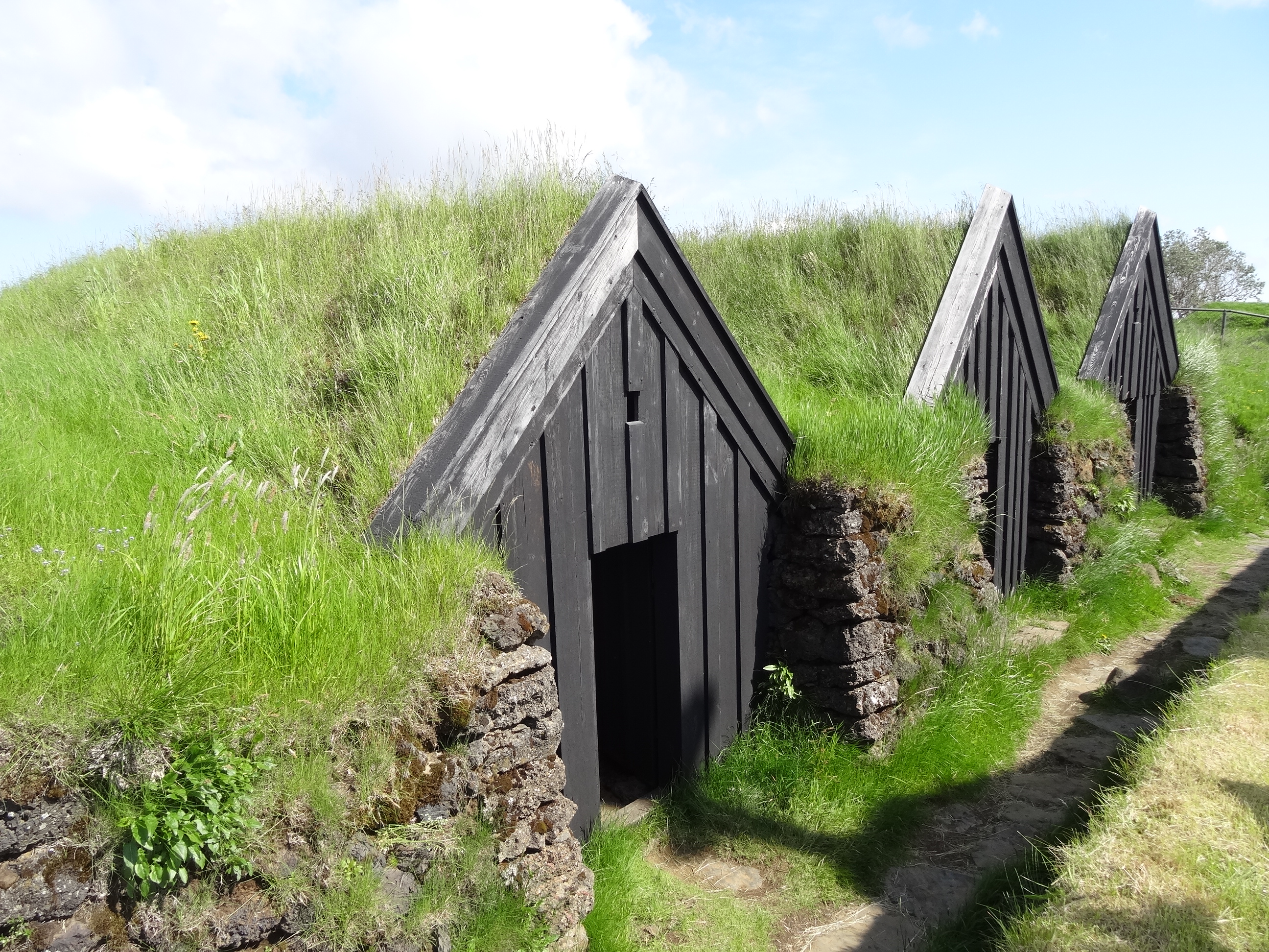 Turf houses, the traditional green buildings of Iceland - Field ...
