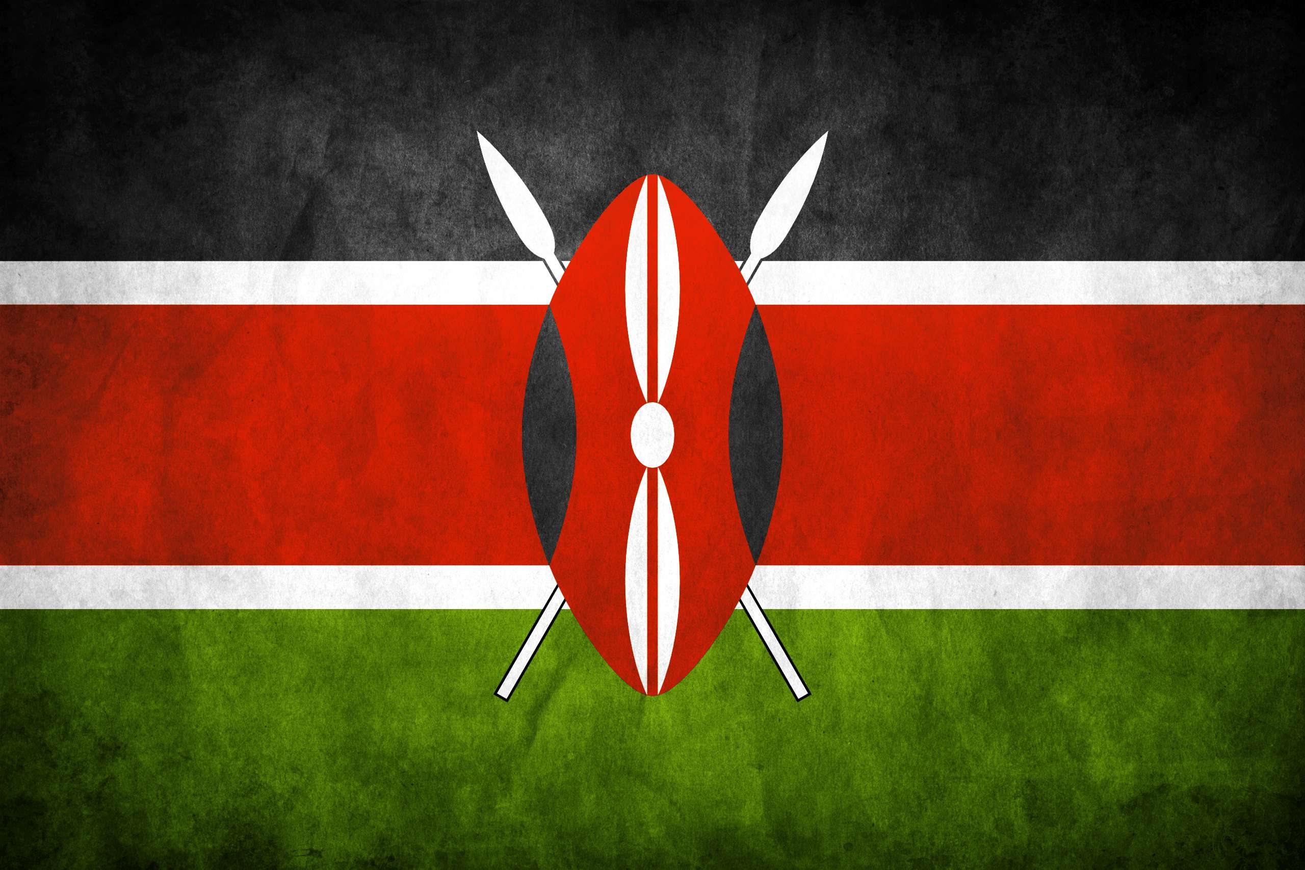 Kenya grunge flag photo