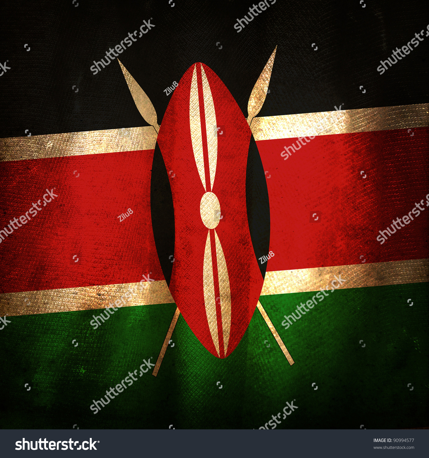 Old Grunge Flag Kenya Stock Photo 90994577 - Shutterstock