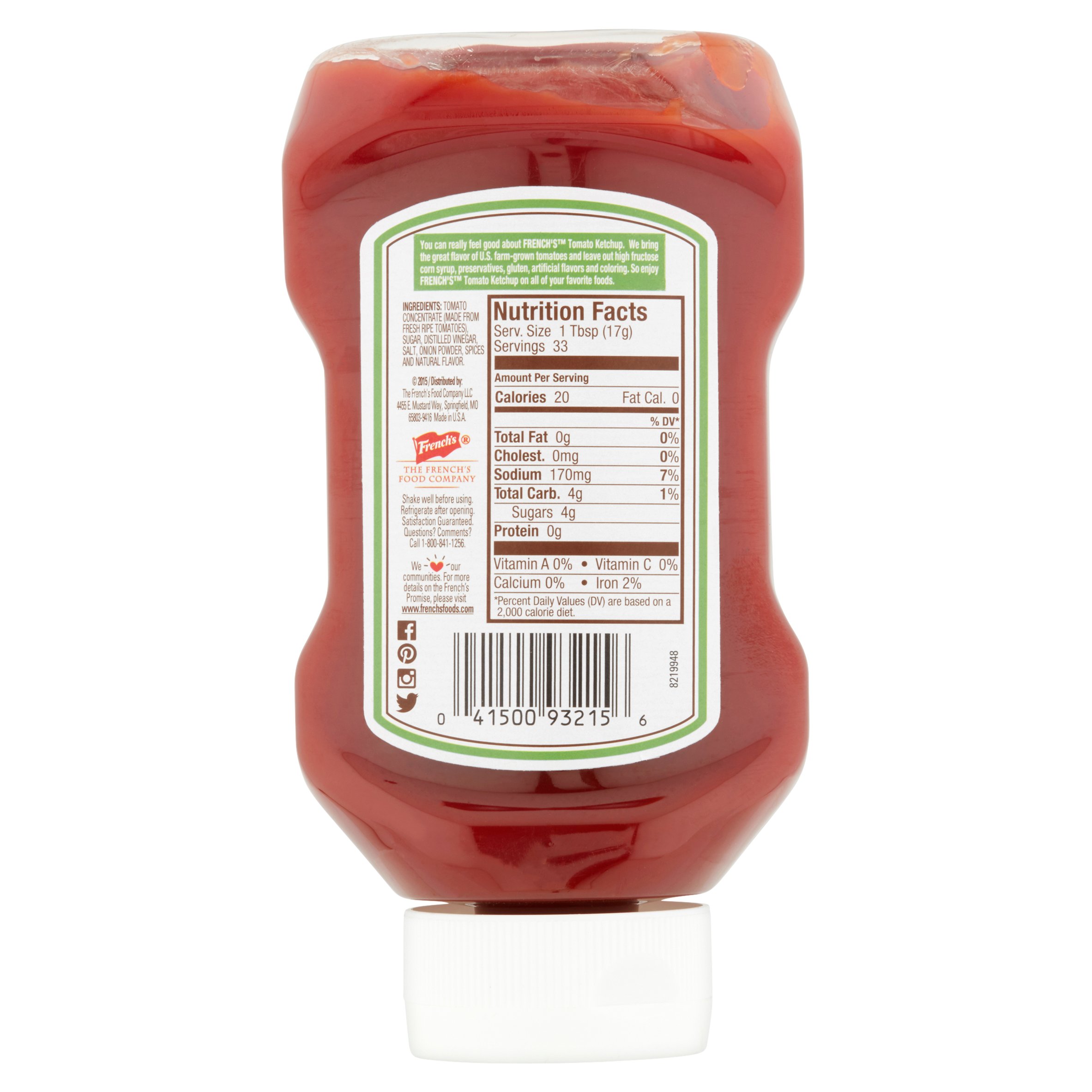 French's   Tomato Ketchup, 20 OZ - Walmart.com