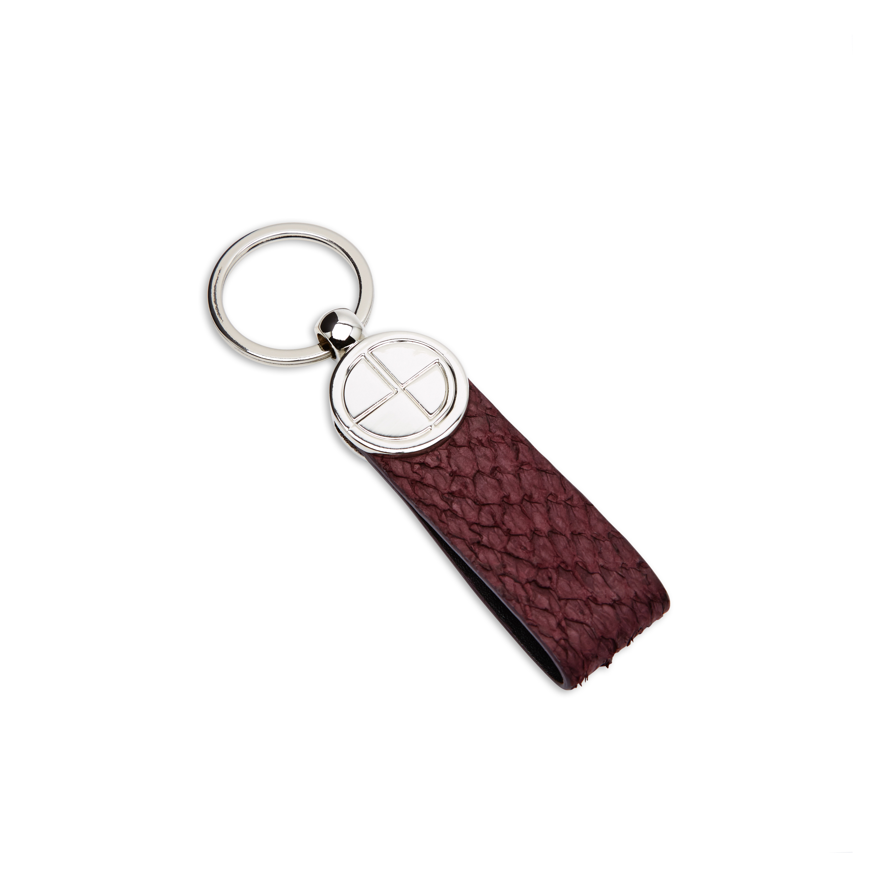 Wine salmon leather key holder — STUDIO EBN