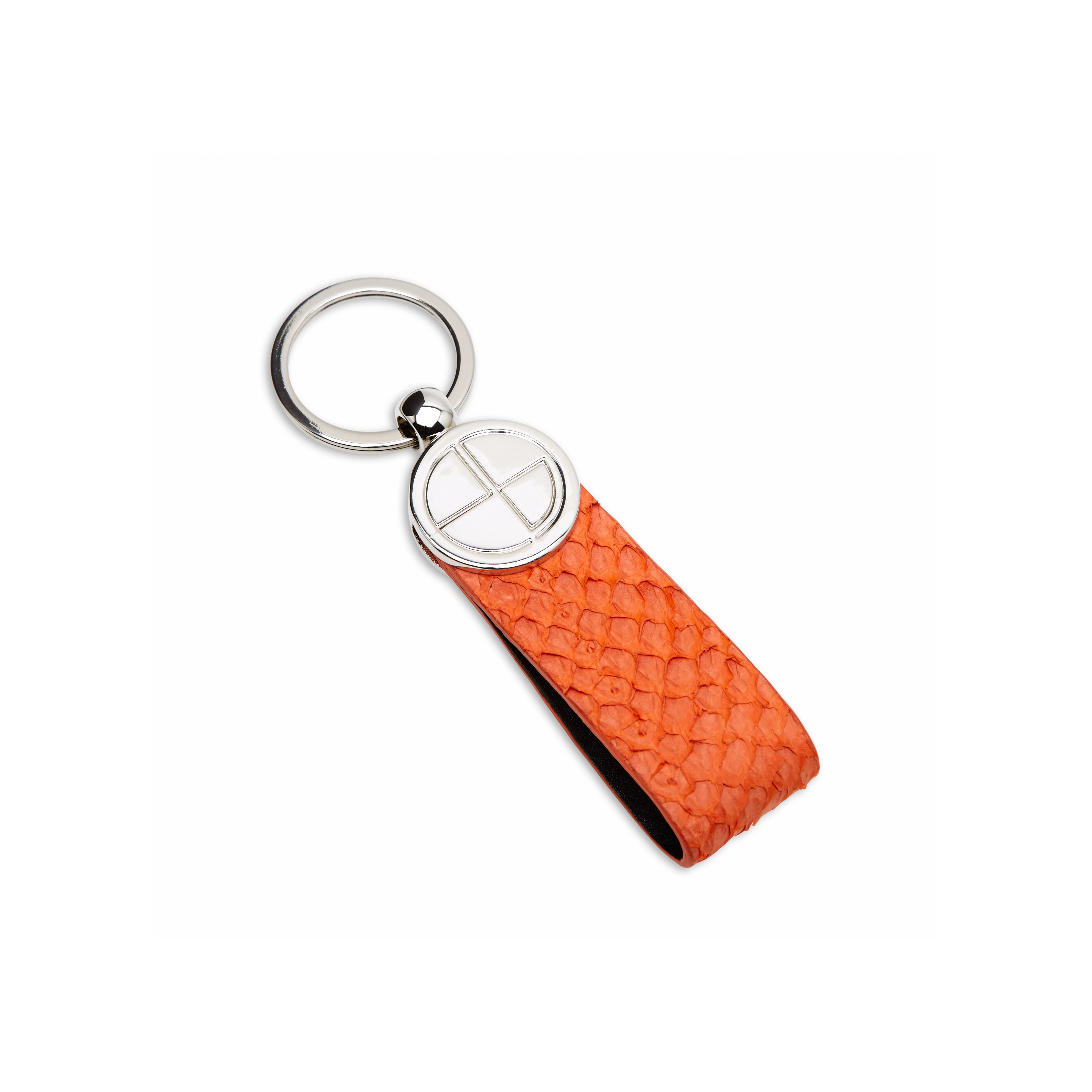 Orange salmon leather key holder — STUDIO EBN