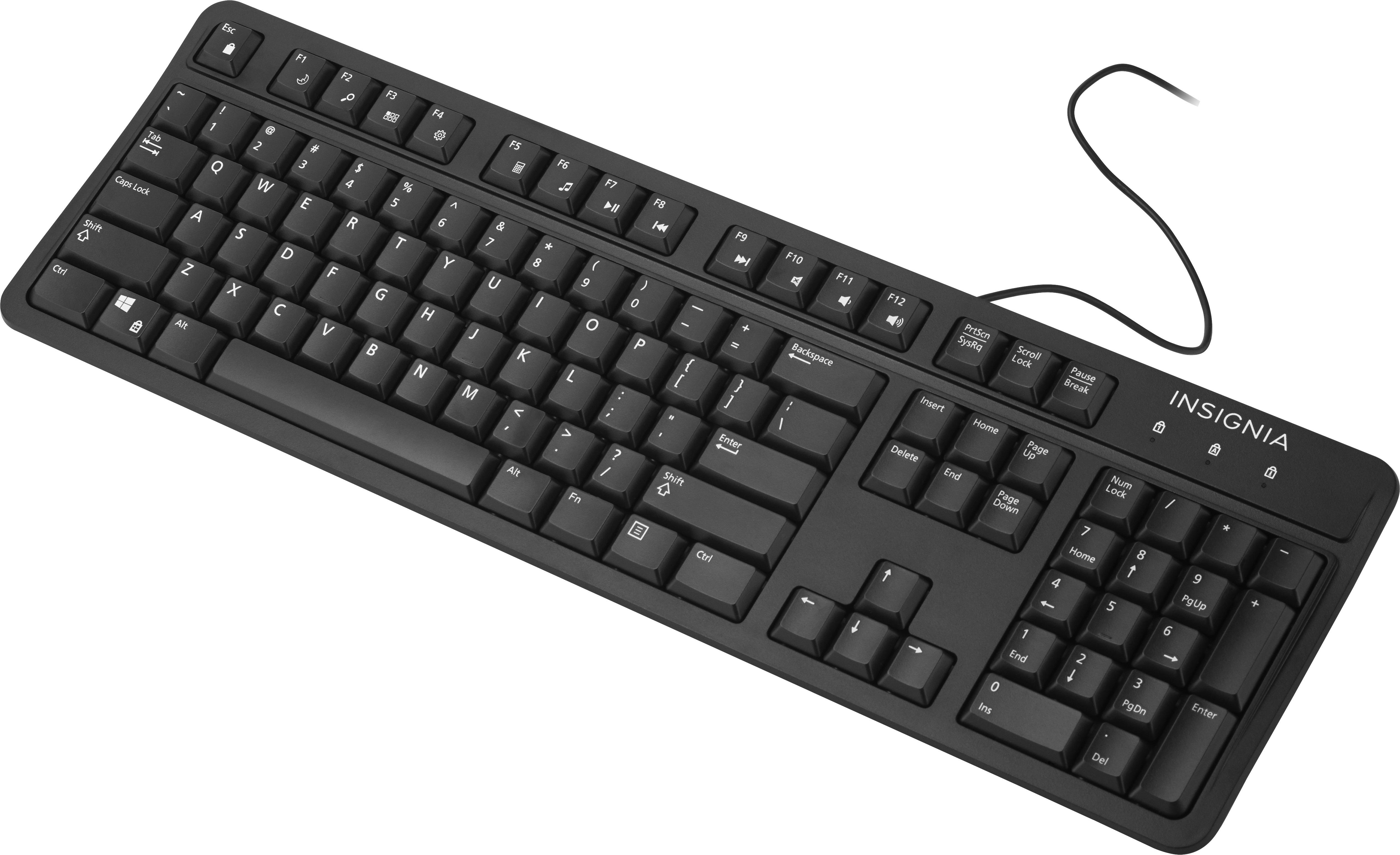 Insignia USB Keyboard Black NS-PNK8001 - Best Buy