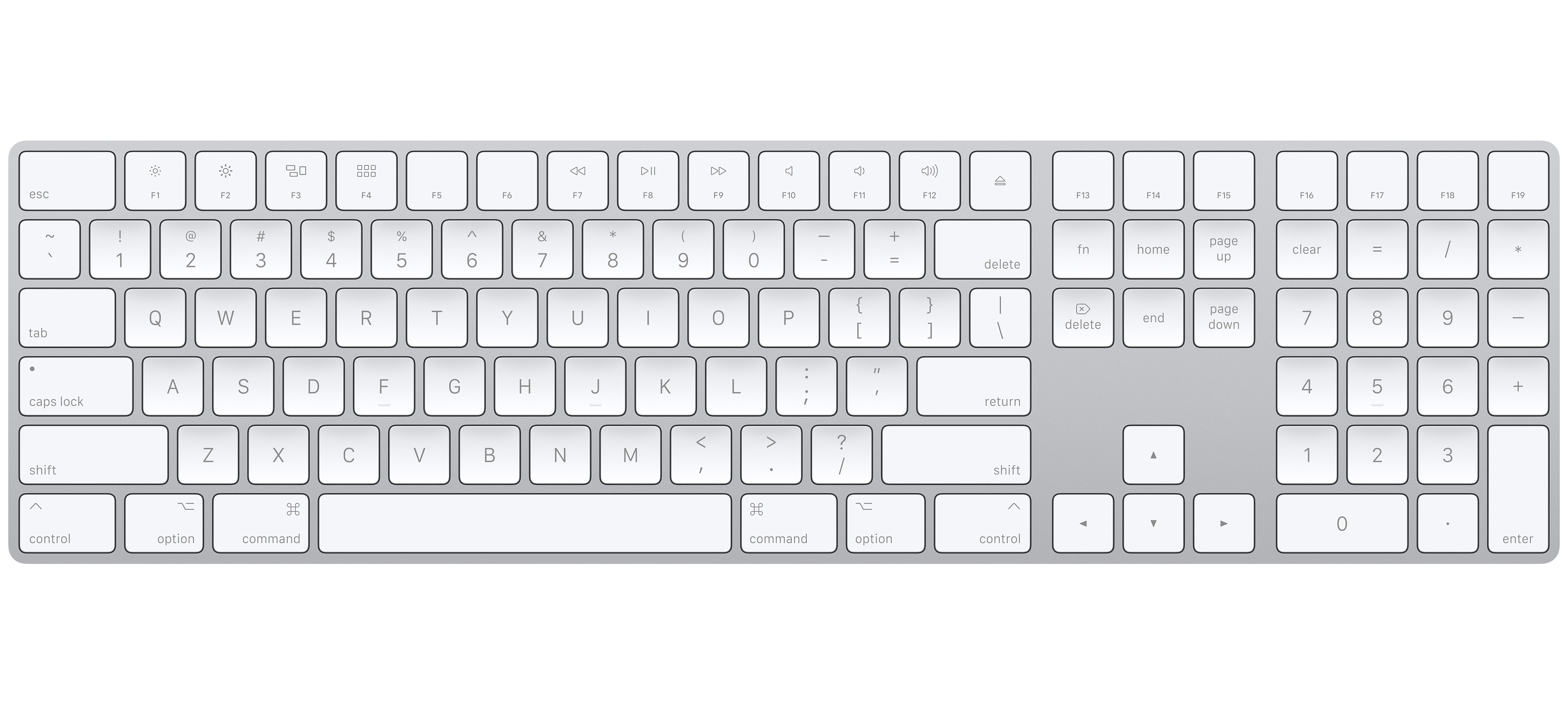 Buy Magic Keyboard with Numeric Keypad for Mac in Silver - Apple
