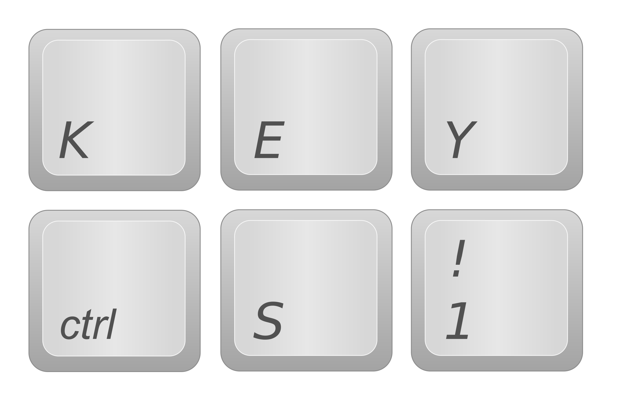 Clipart - Keyboard Keys
