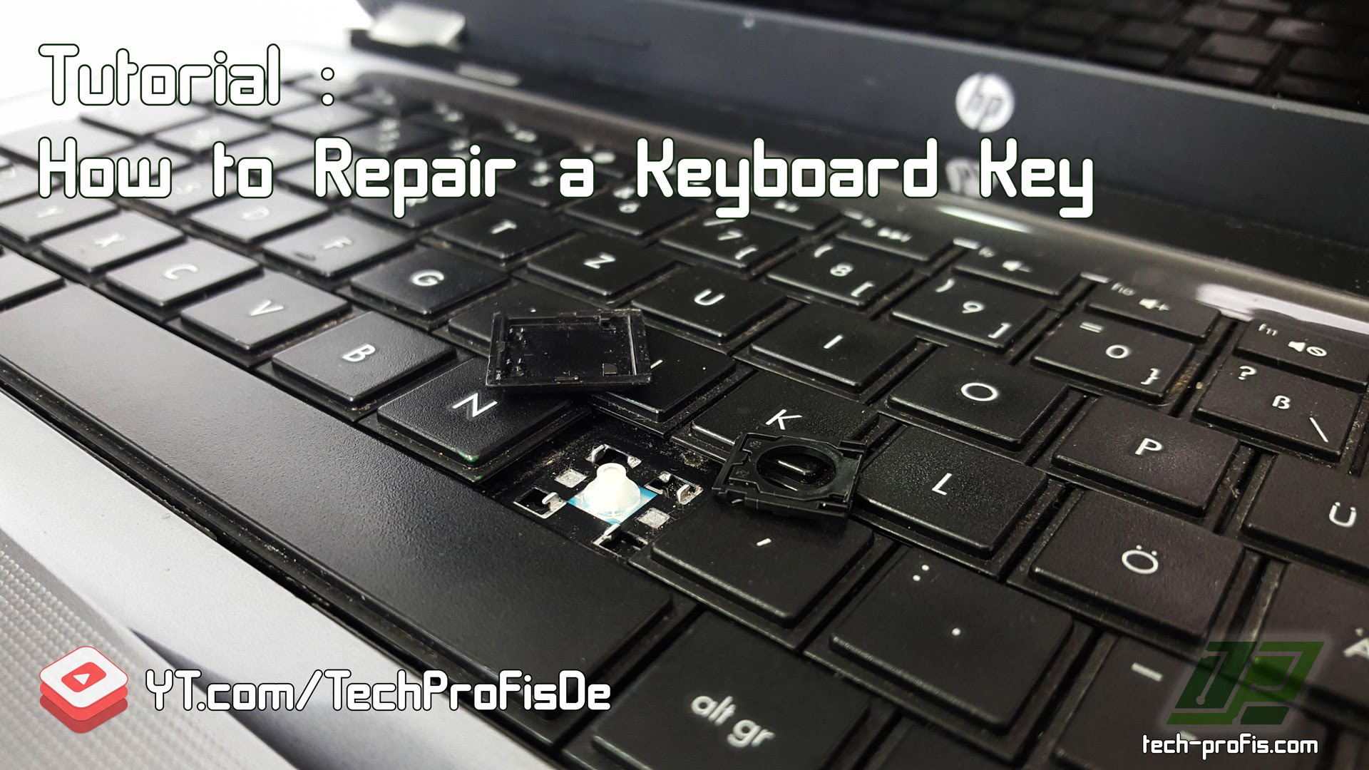 How to Fix Replace Keyboard Keys Tutorial Installation HP Pavilion ...