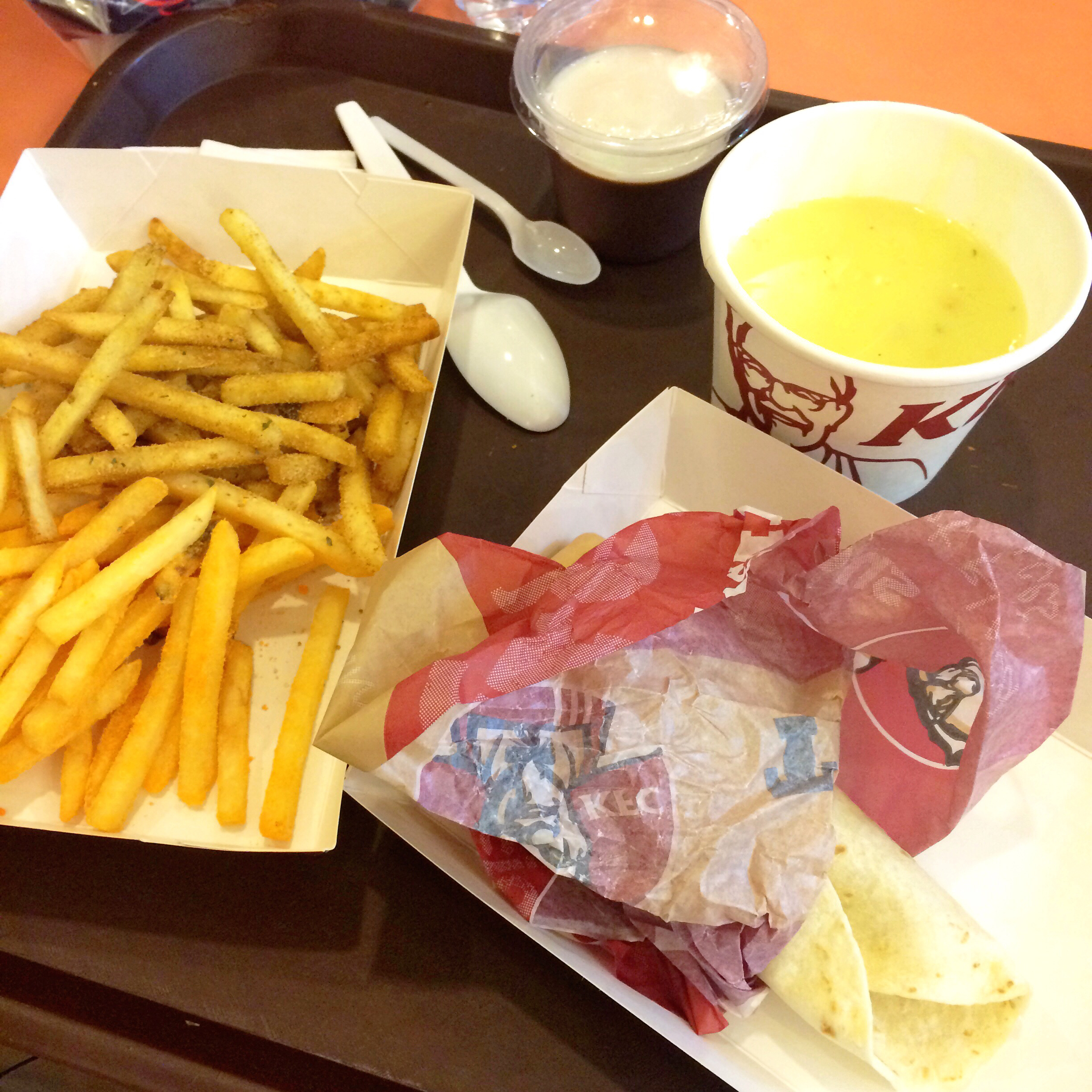 Cream soup, twisty, french fries, pudding, KFC! | My daily culinary ...