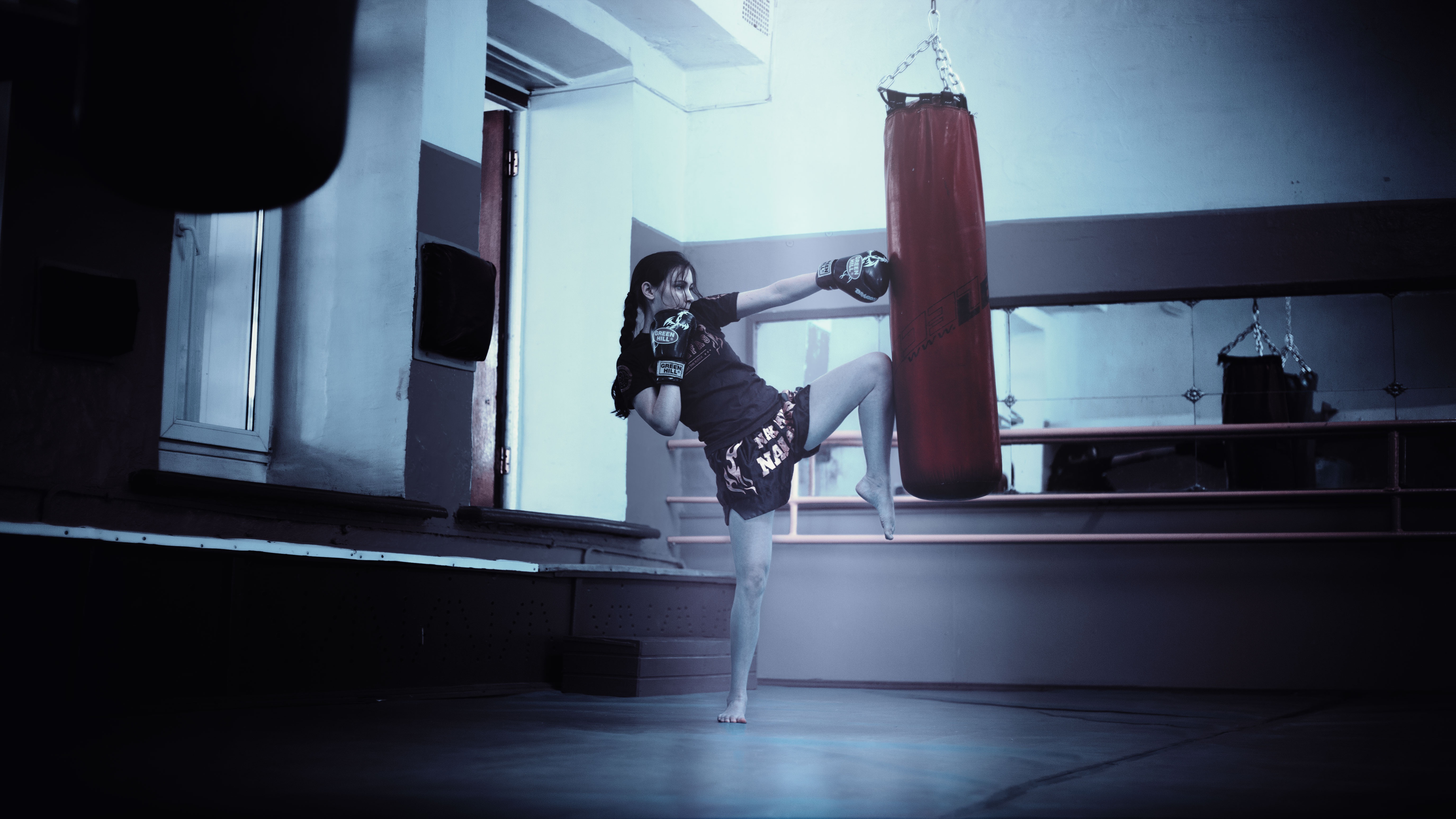 Kick boxing training photo
