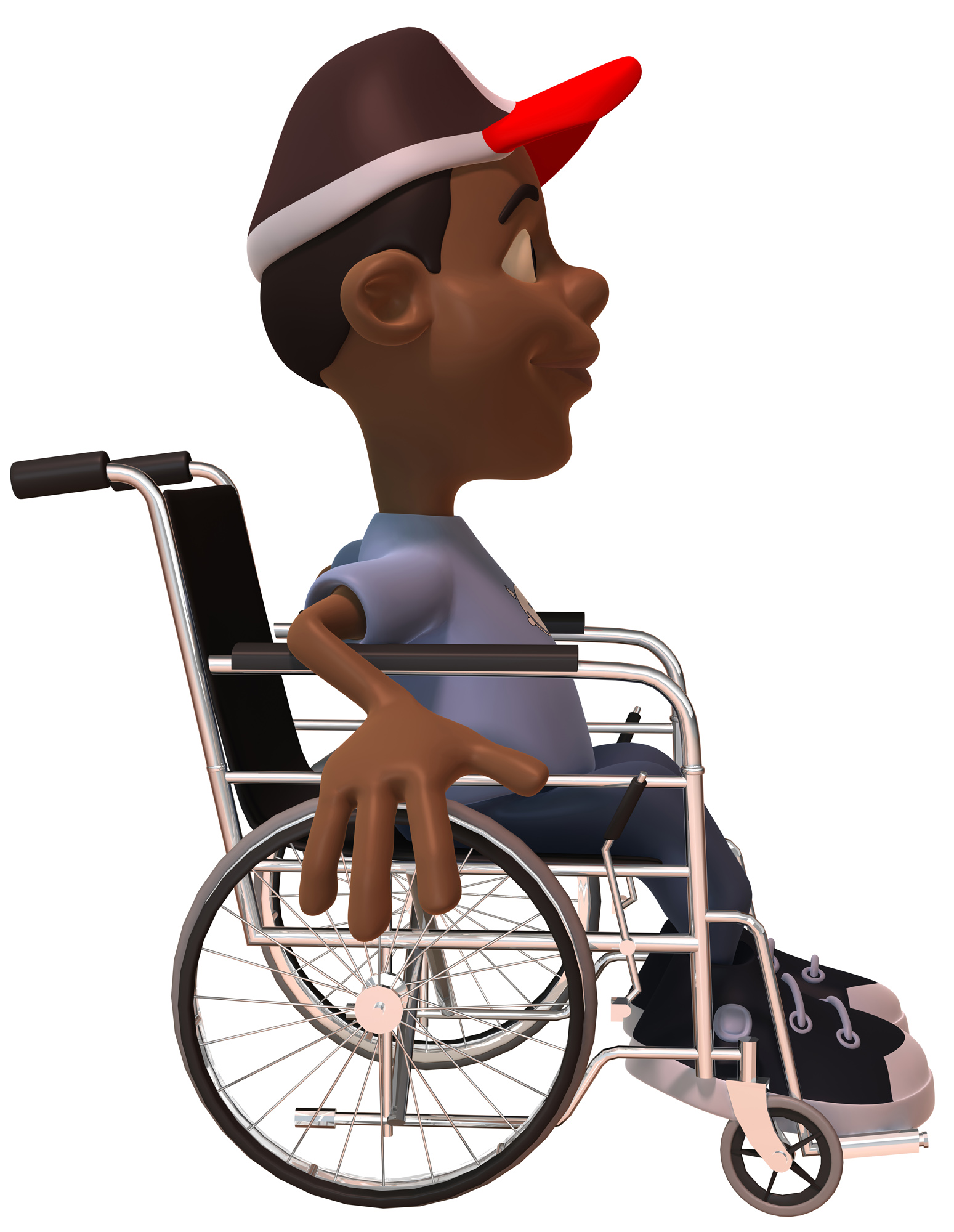 Kid in a wheelchair photo