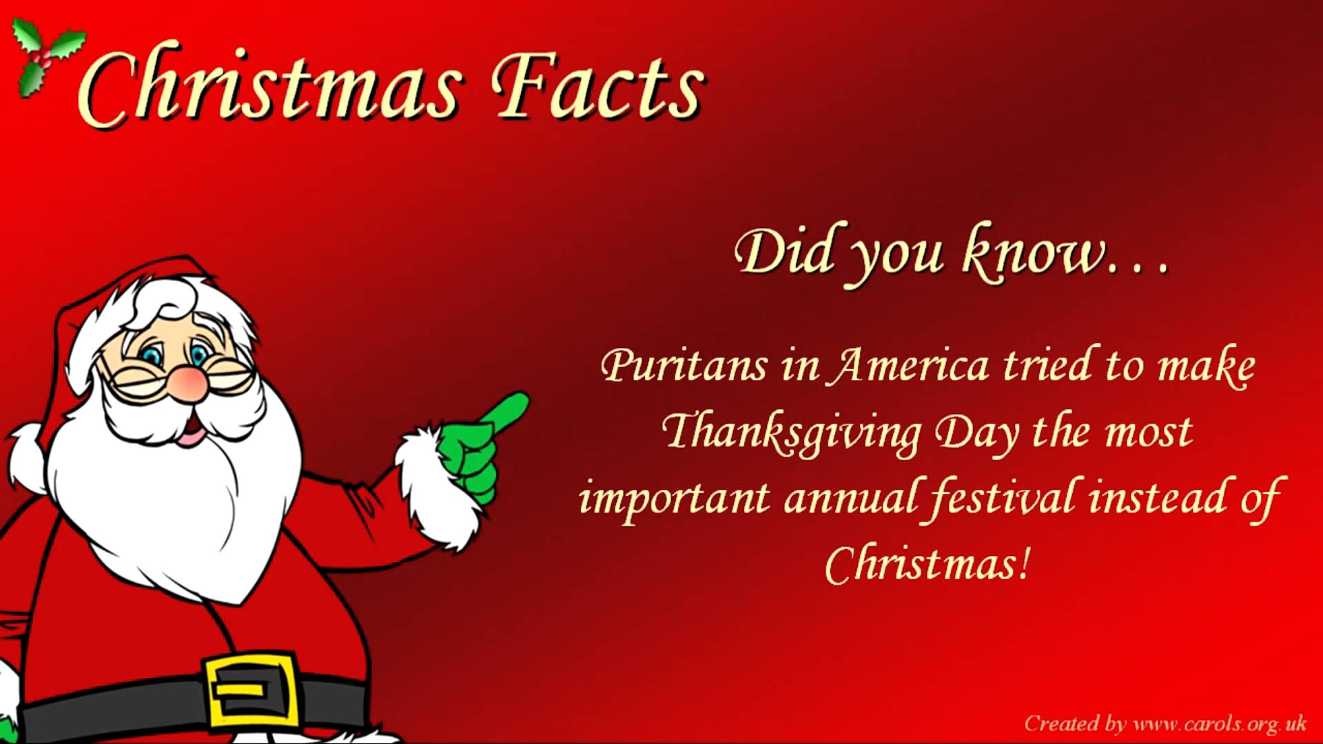 FUN CHRISTMAS FACTS - YouTube