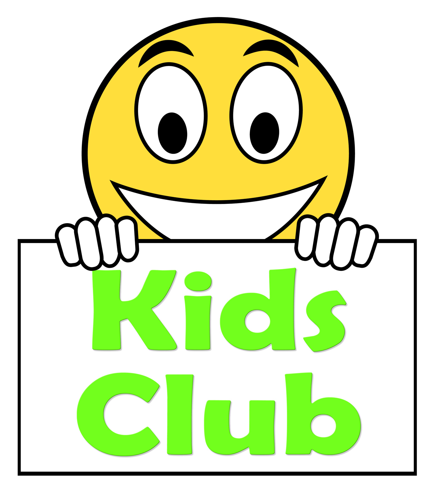 Kids club on sign means childrens activities photo