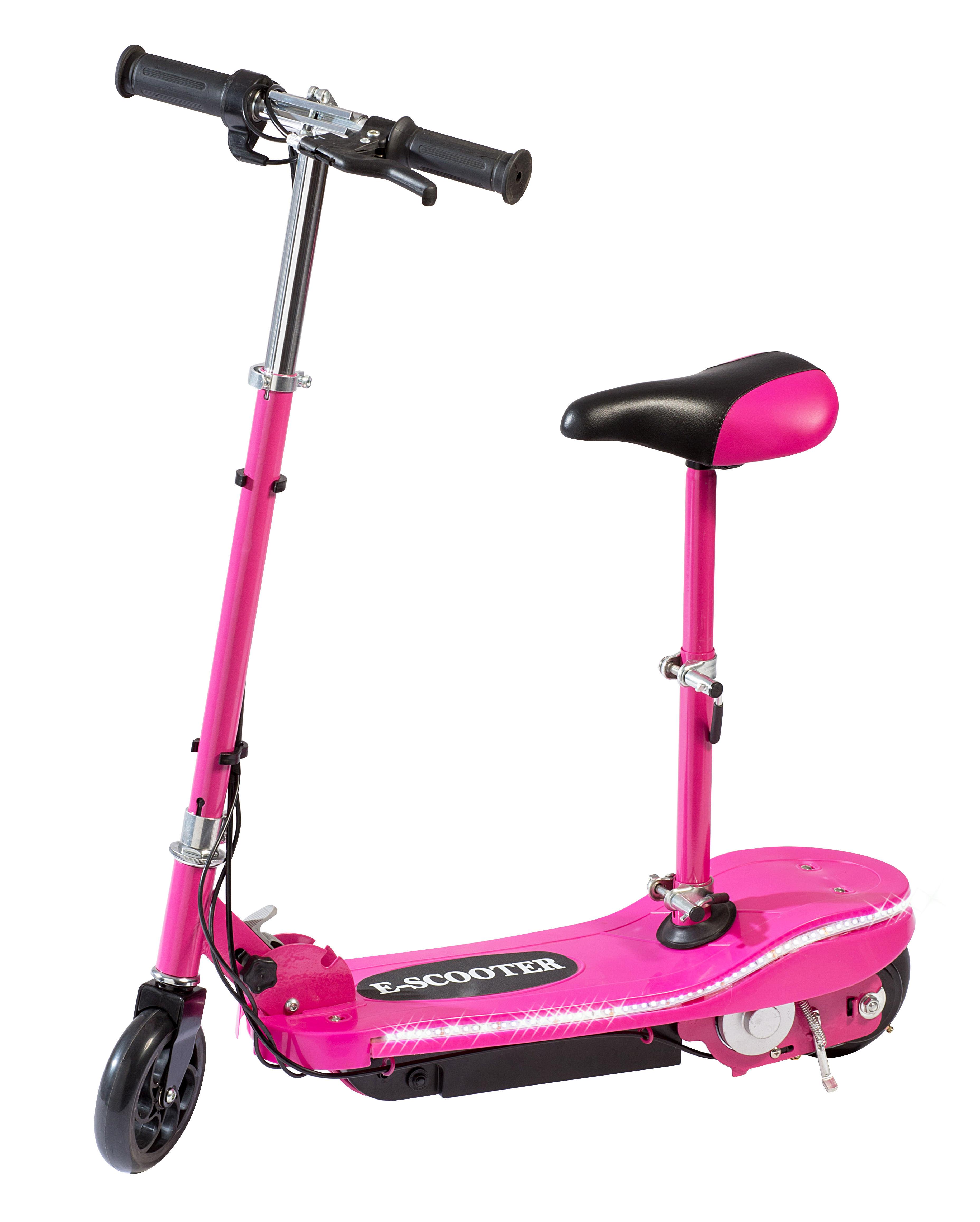 Pink Electric Scooter with seat & special LED Lights - Kids Electric ...