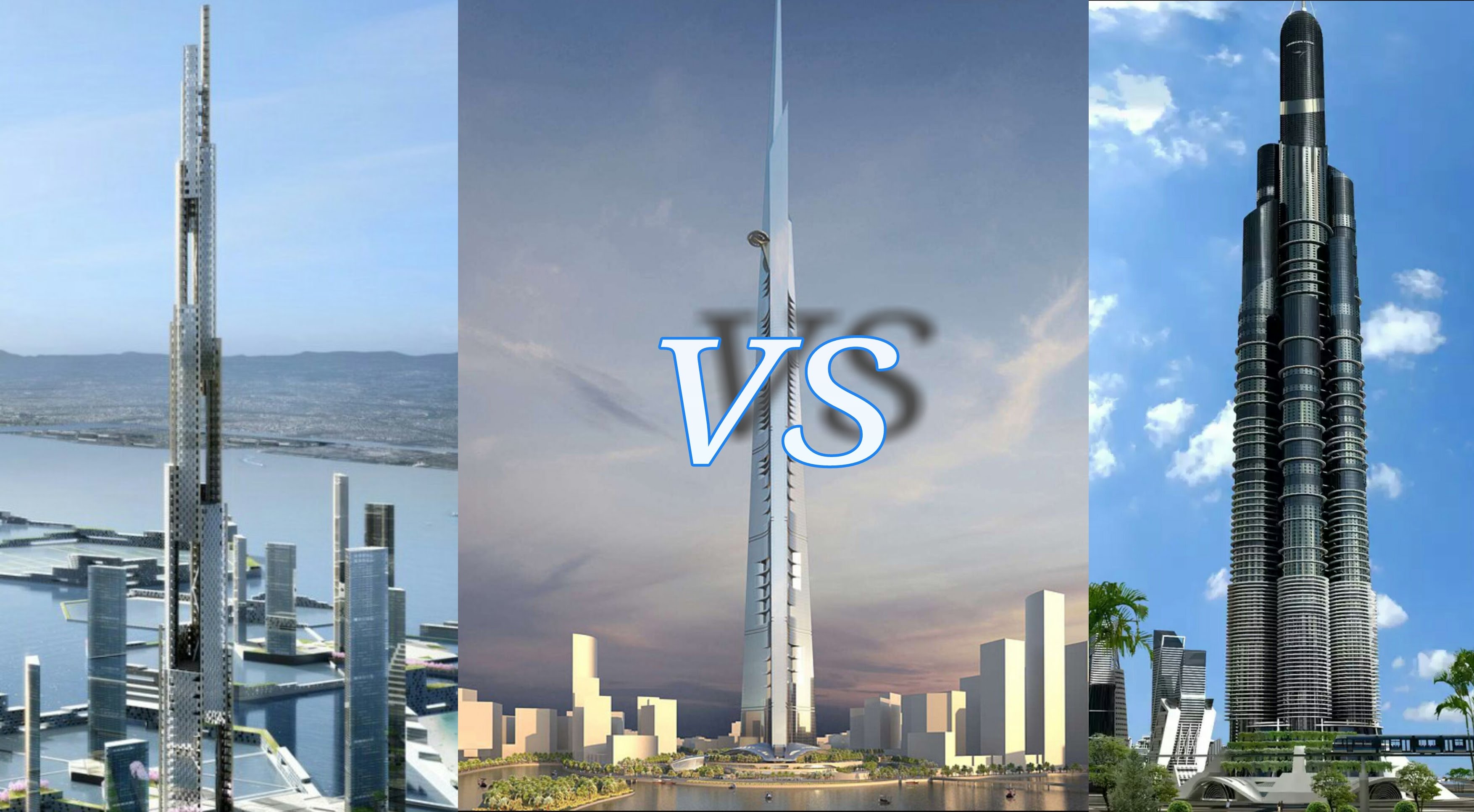 Kingdom Tower vs Azerbaijan & Sky Mile Tower 2016 HD - YouTube