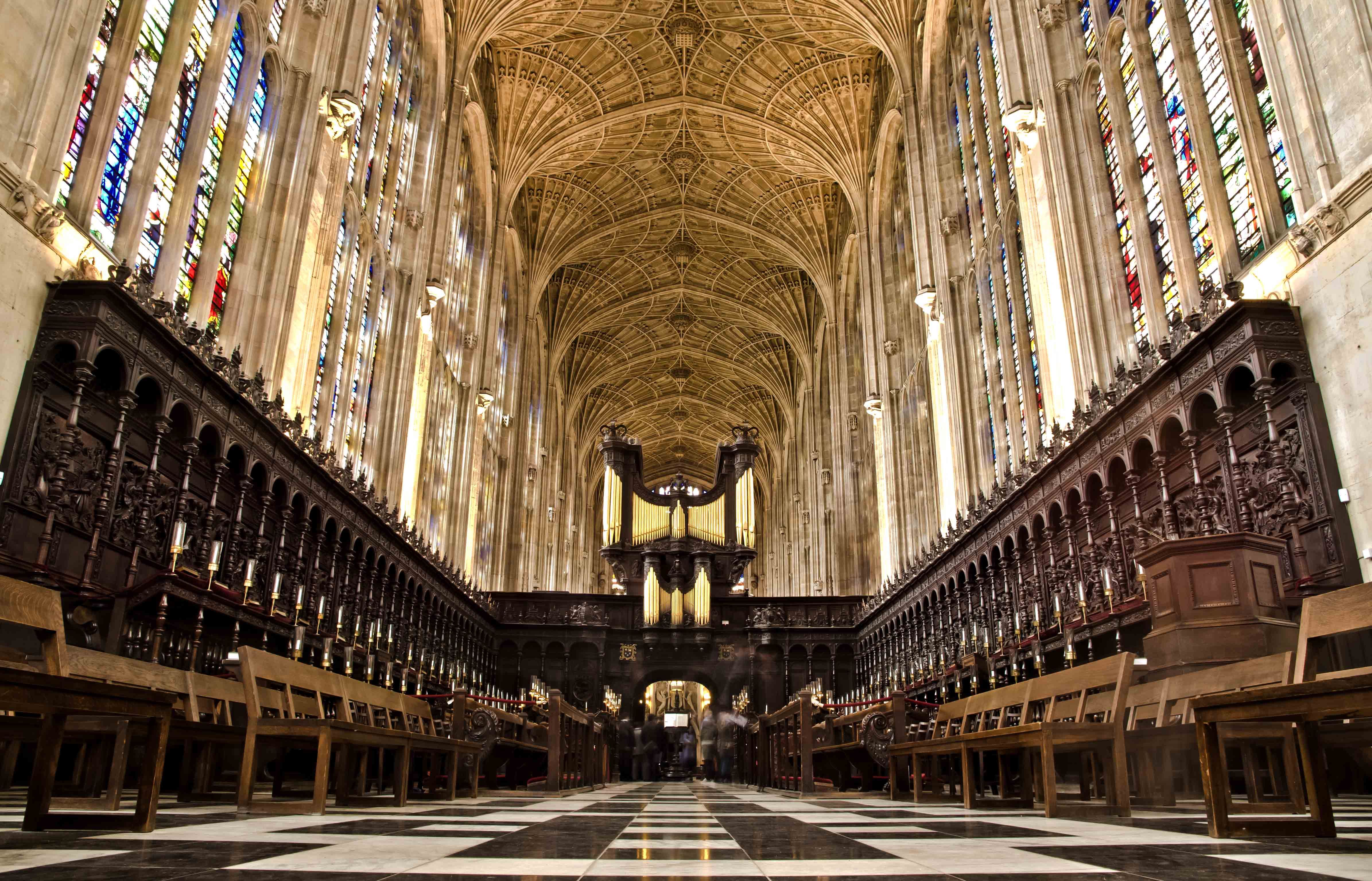 Choir at King's College Chapel, Cambridge, UK. One of the greatest ...