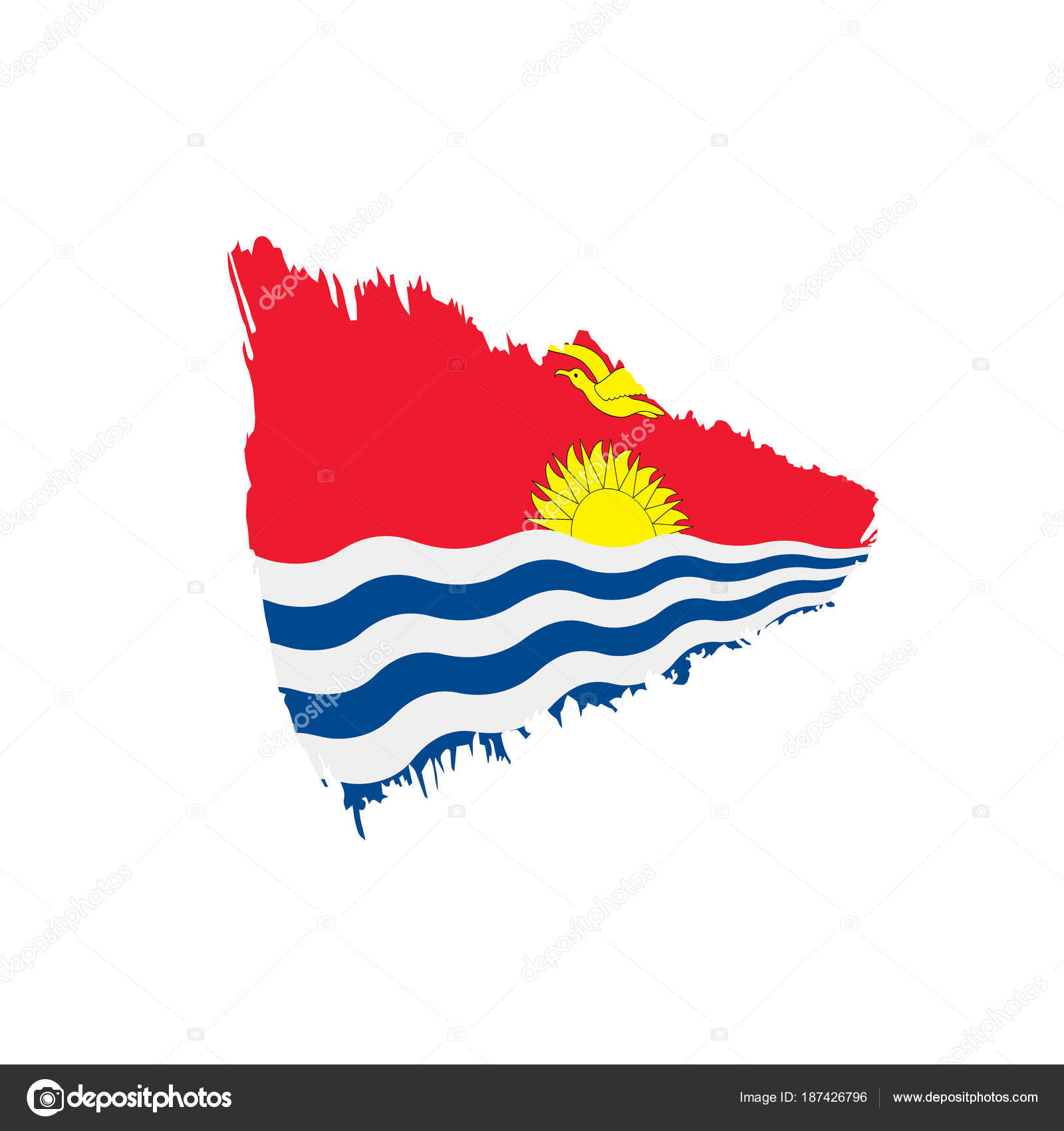 Kiribati flag, vector illustration — Stock Vector © artbutenkov ...