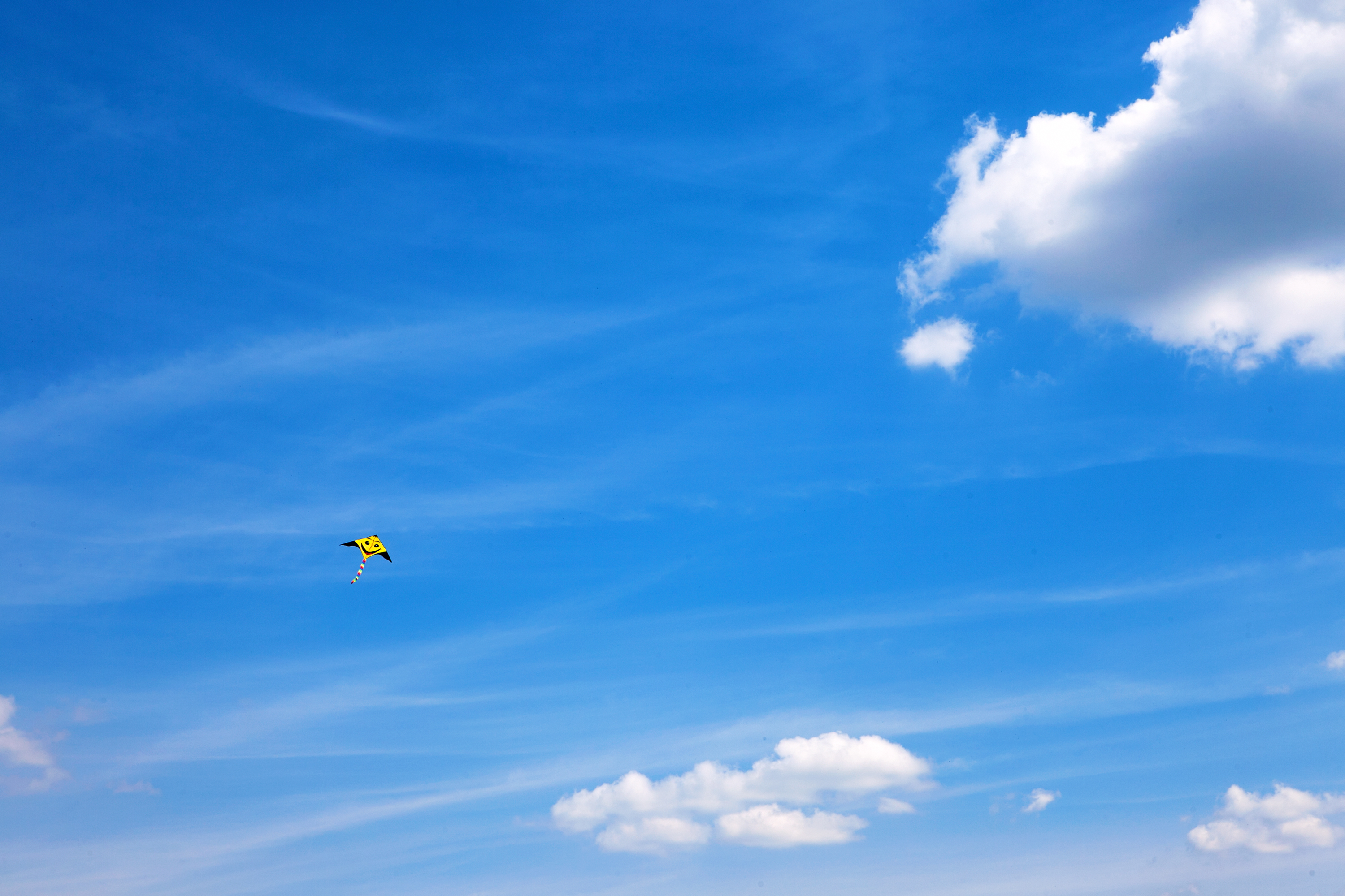 kite flying in the sky, Air, Blue, Fun, Kite, HQ Photo