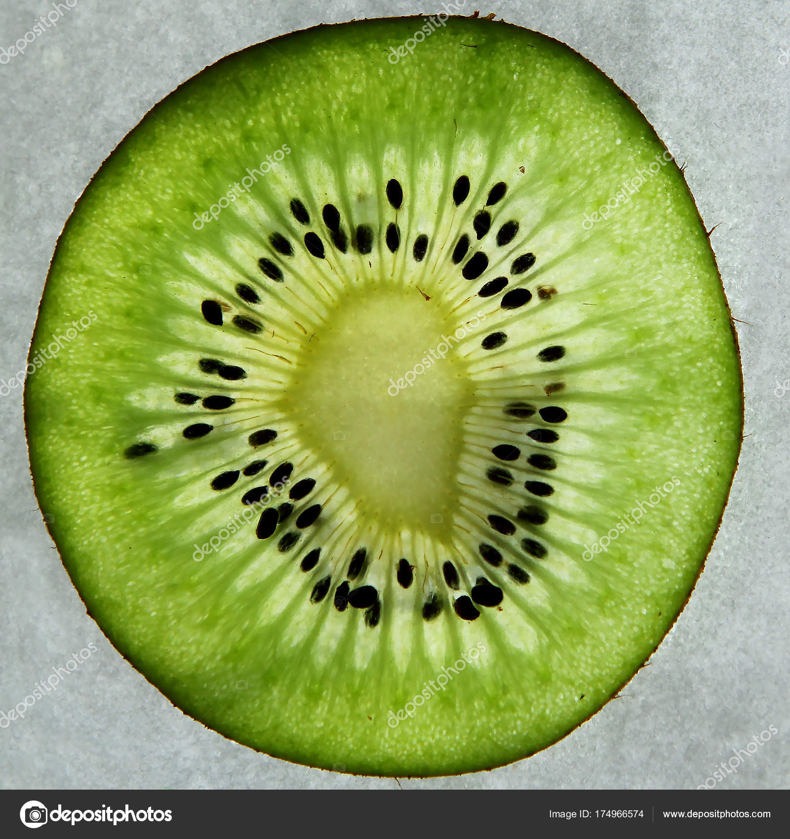 Green Kiwi Closeup Macro — Stock Photo © kittyfly #174966574