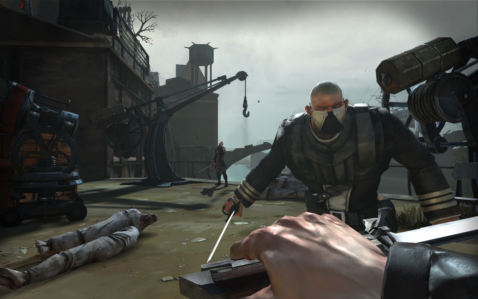 Knife Fight At The Docks - Dishonored Wallpaper