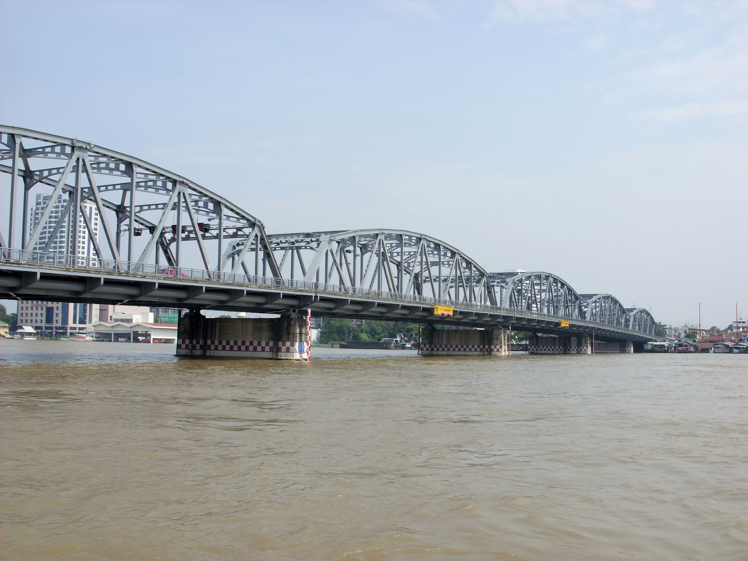 Krungthon bridge and chao phraya river photo