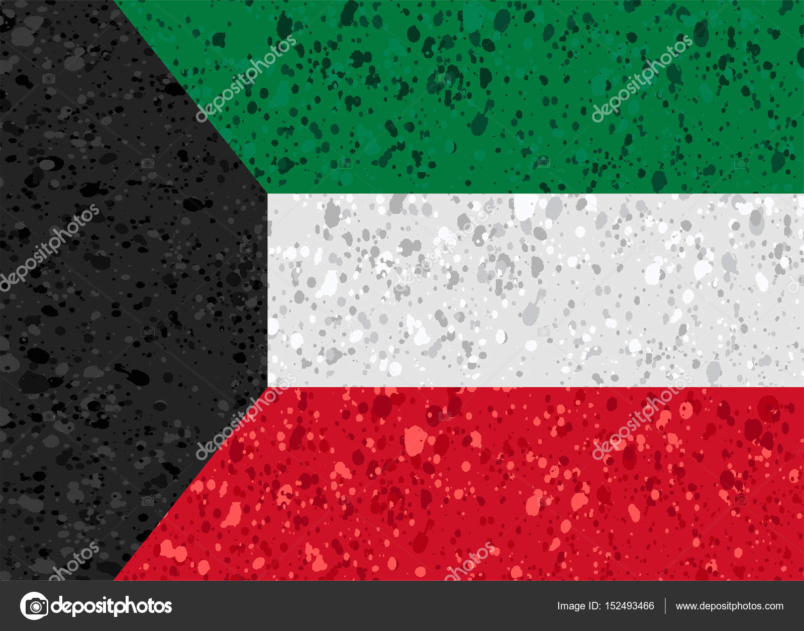Kuwait grunge flag photo