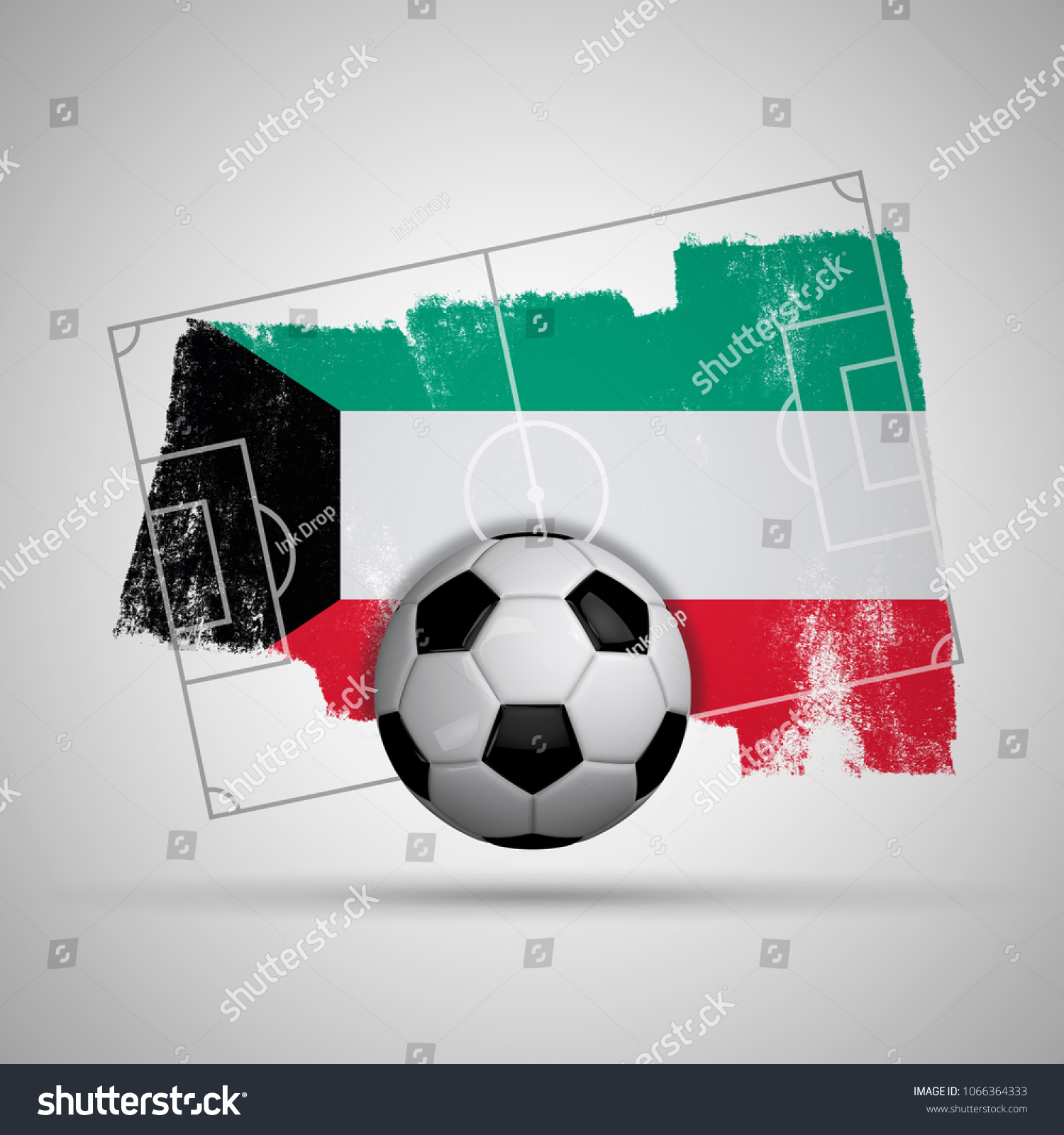 Kuwait Flag Soccer Background Grunge Flag Stock Illustration ...