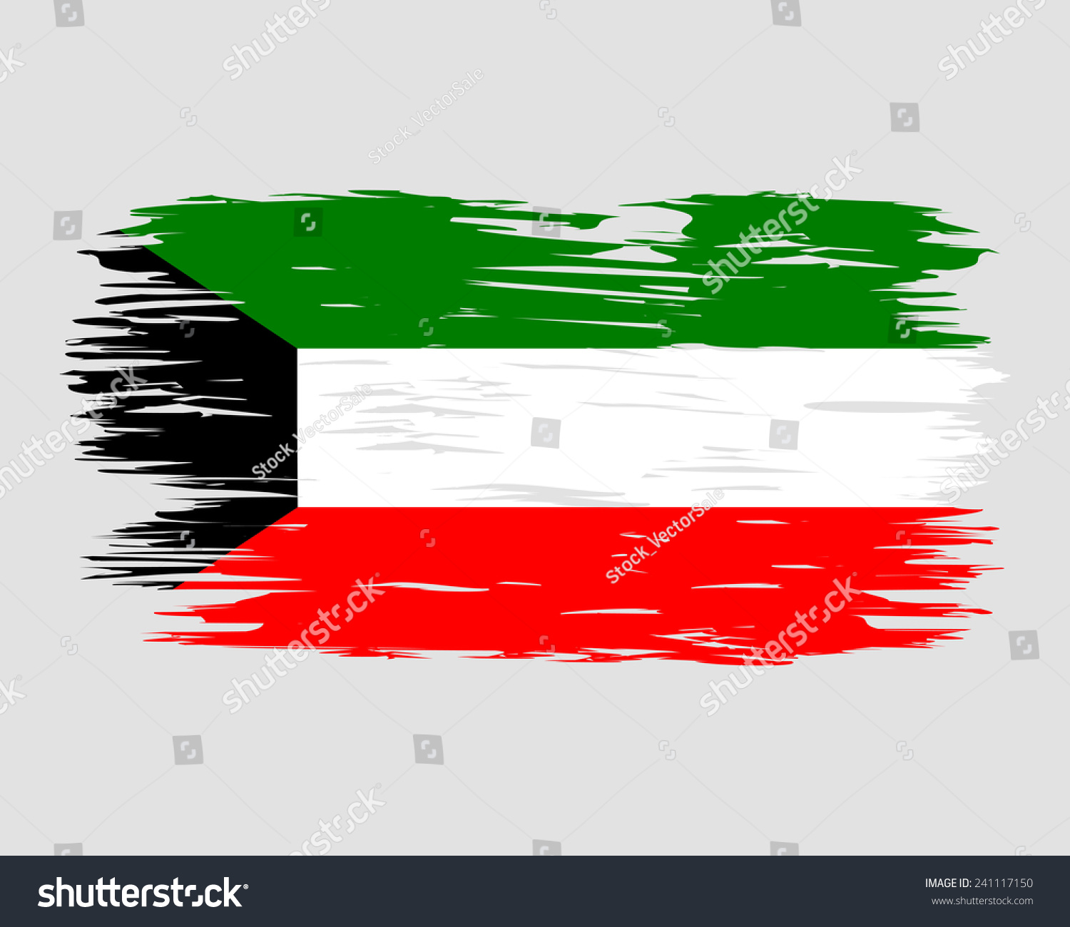 Flag Brush Kuwait Painted Brush Colored Stock Vector (2018 ...