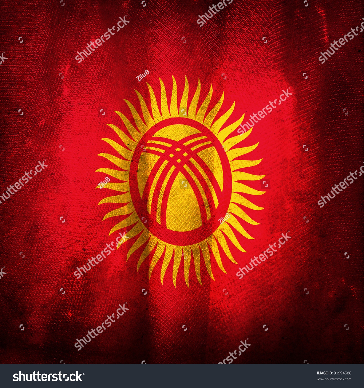 Old Grunge Flag Kyrgyzstan Stock Photo 90994586 - Shutterstock