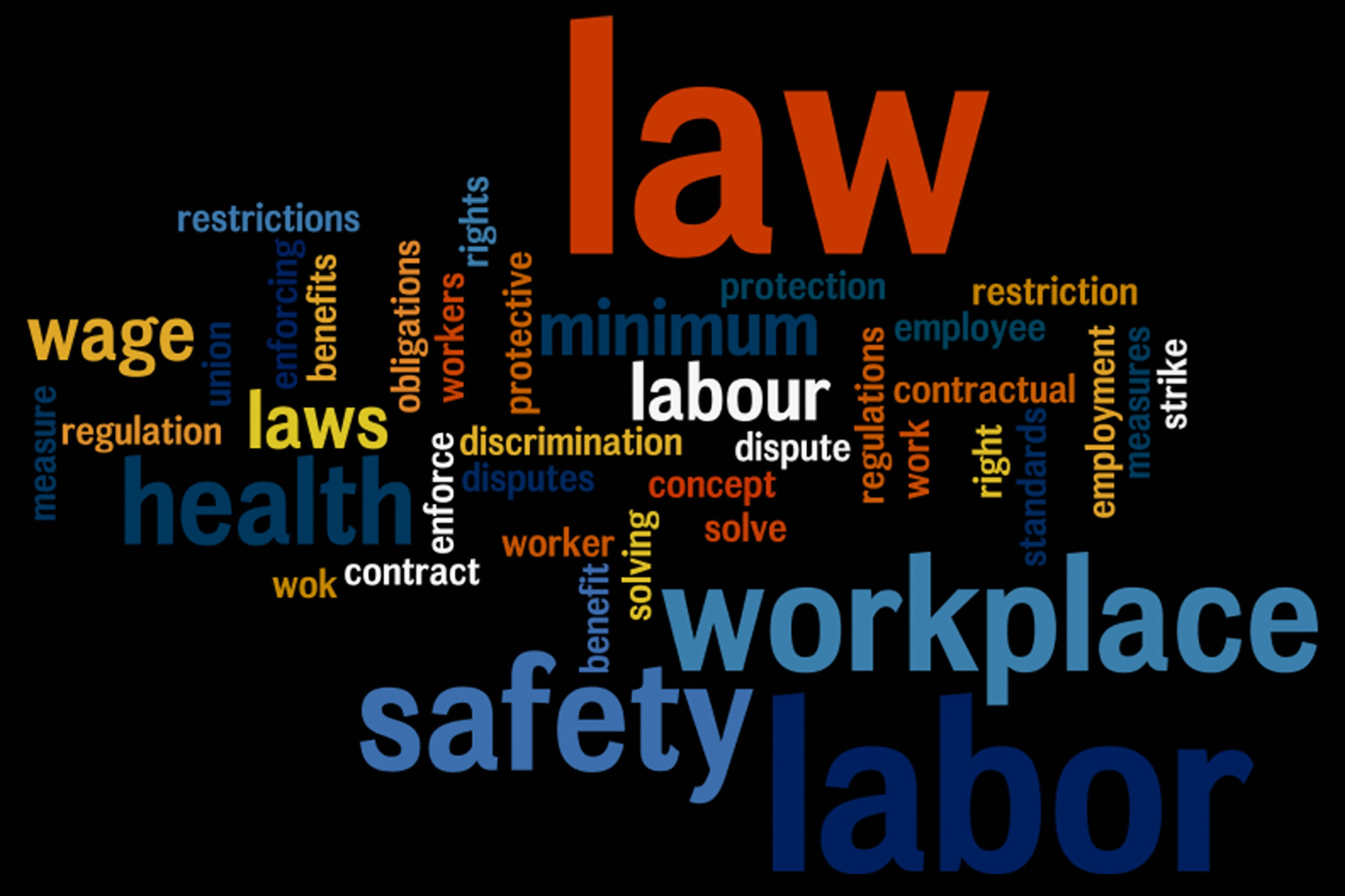Labor law wordcloud photo
