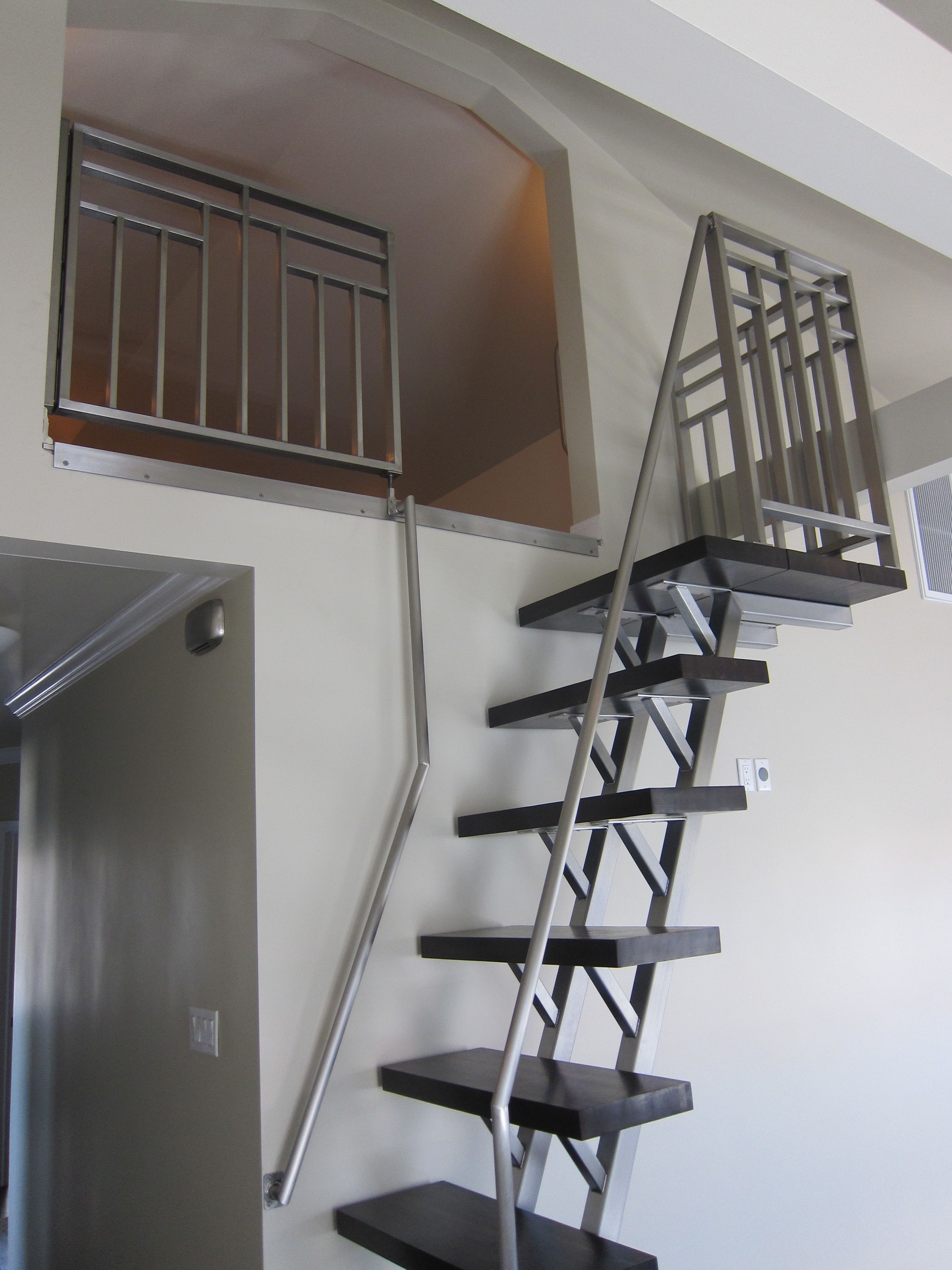 Deco Stainless Steel Loft ladder and ladder, design Warren Casey ...
