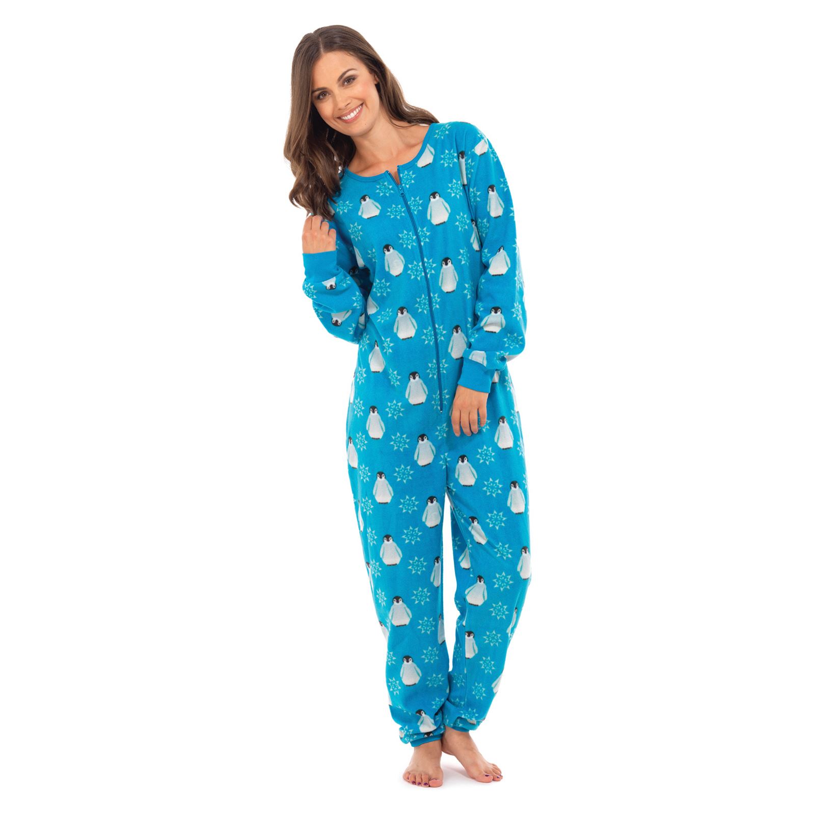 Ladies Nightwear Playsuit, All in One Super Soft Fleece Pyjamas ...