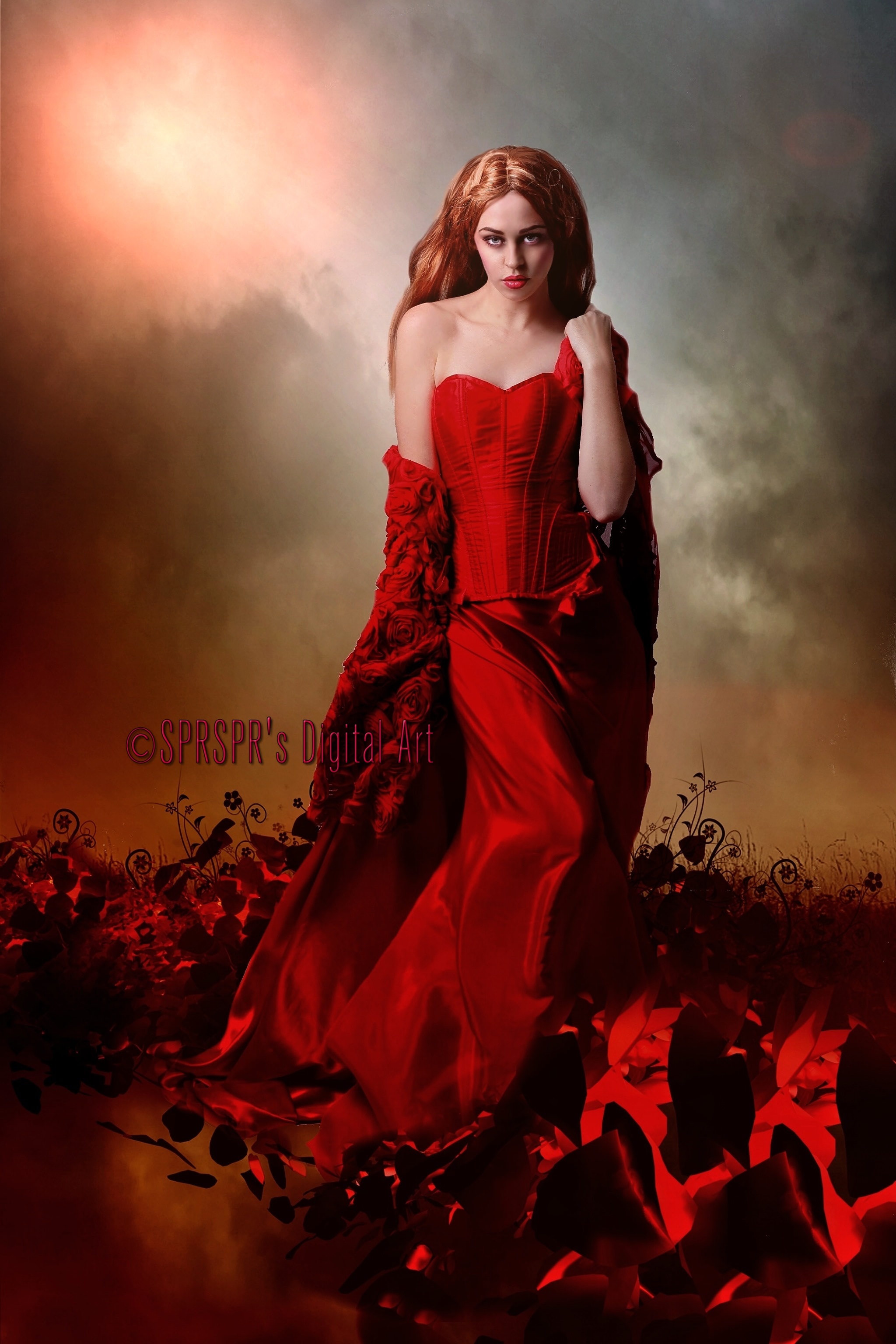 Lady in Red by SPRSPRsDigitalArt on DeviantArt