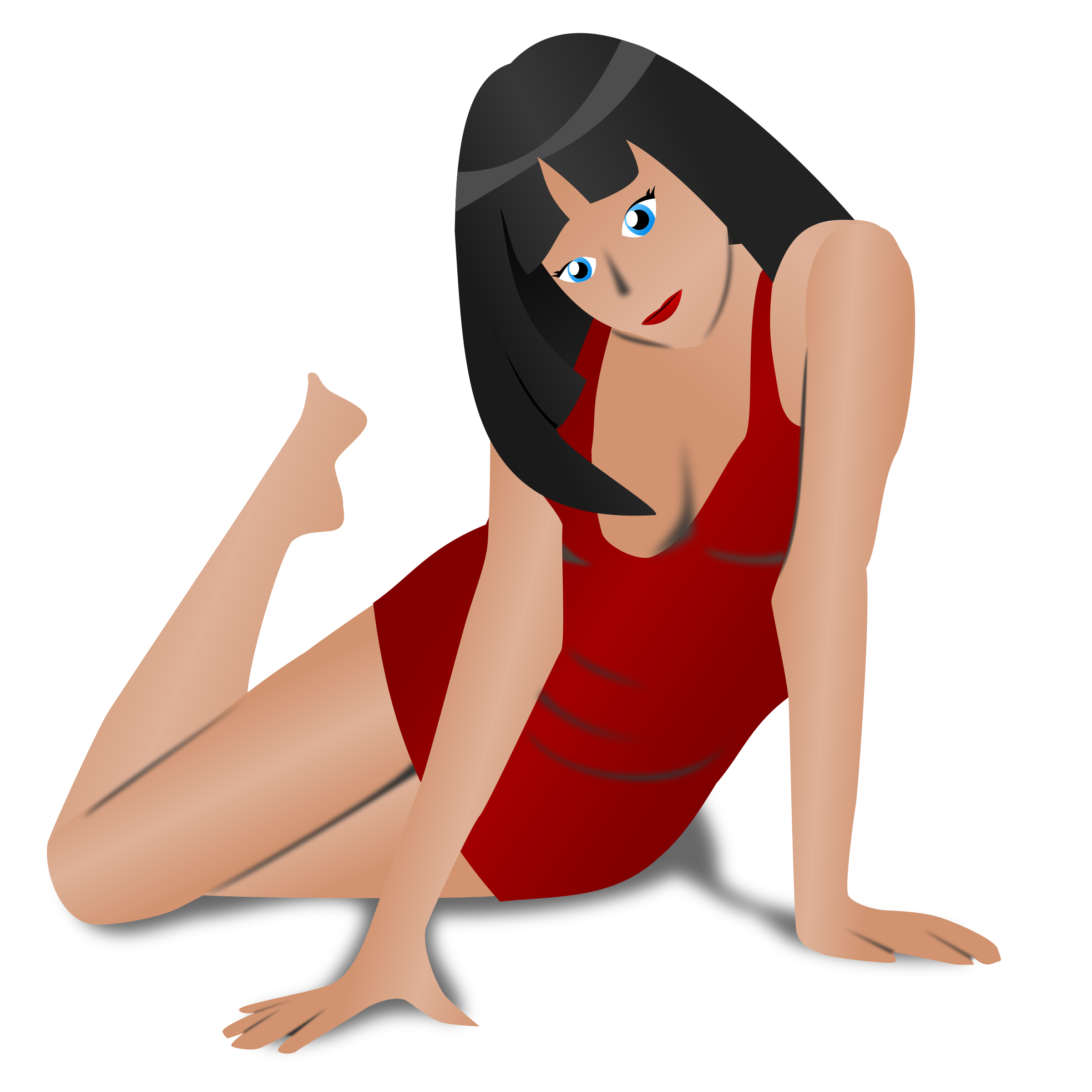 Clipart - Lady in Red