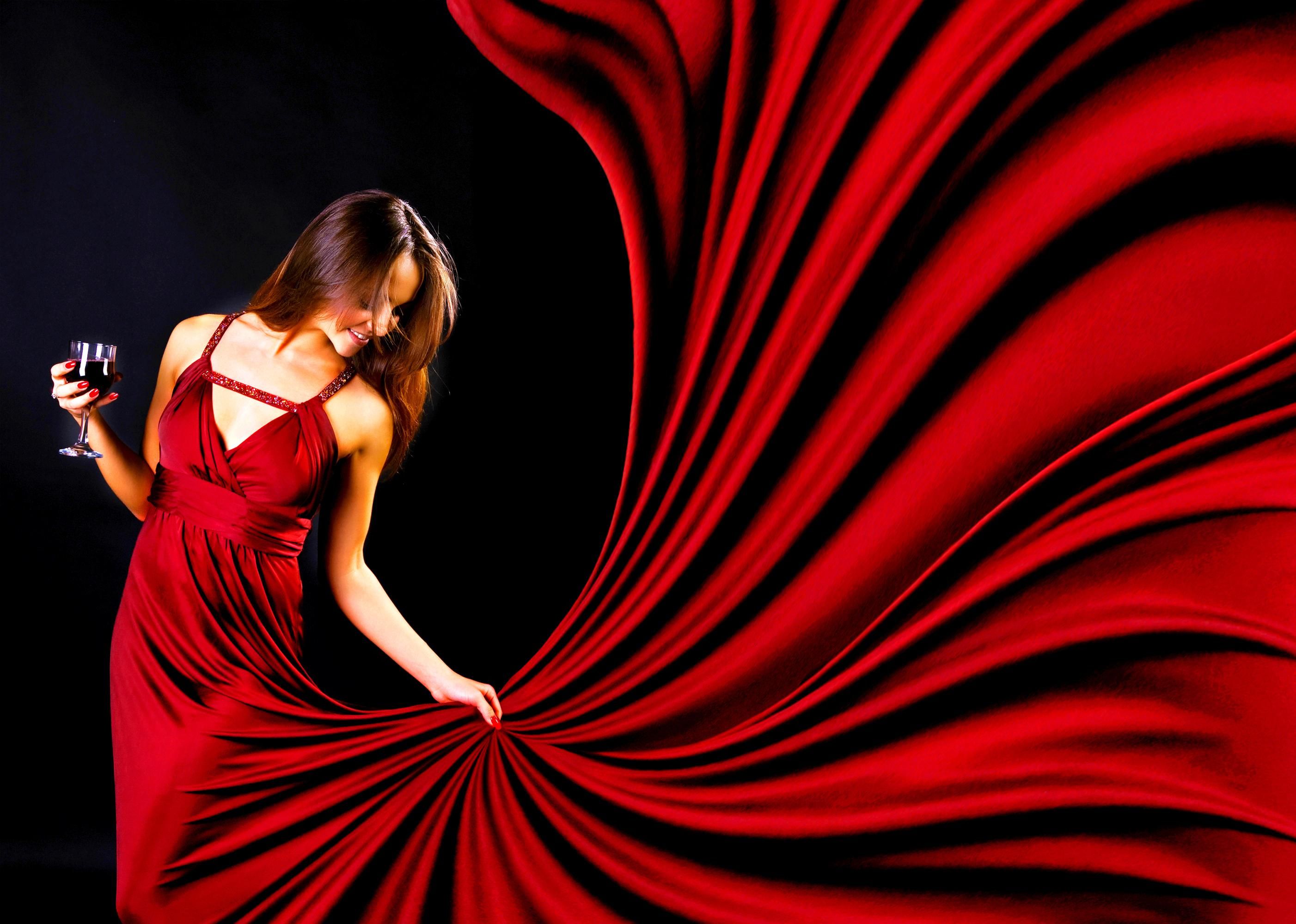 Glamour lady in red - (#103238) - High Quality and Resolution ...