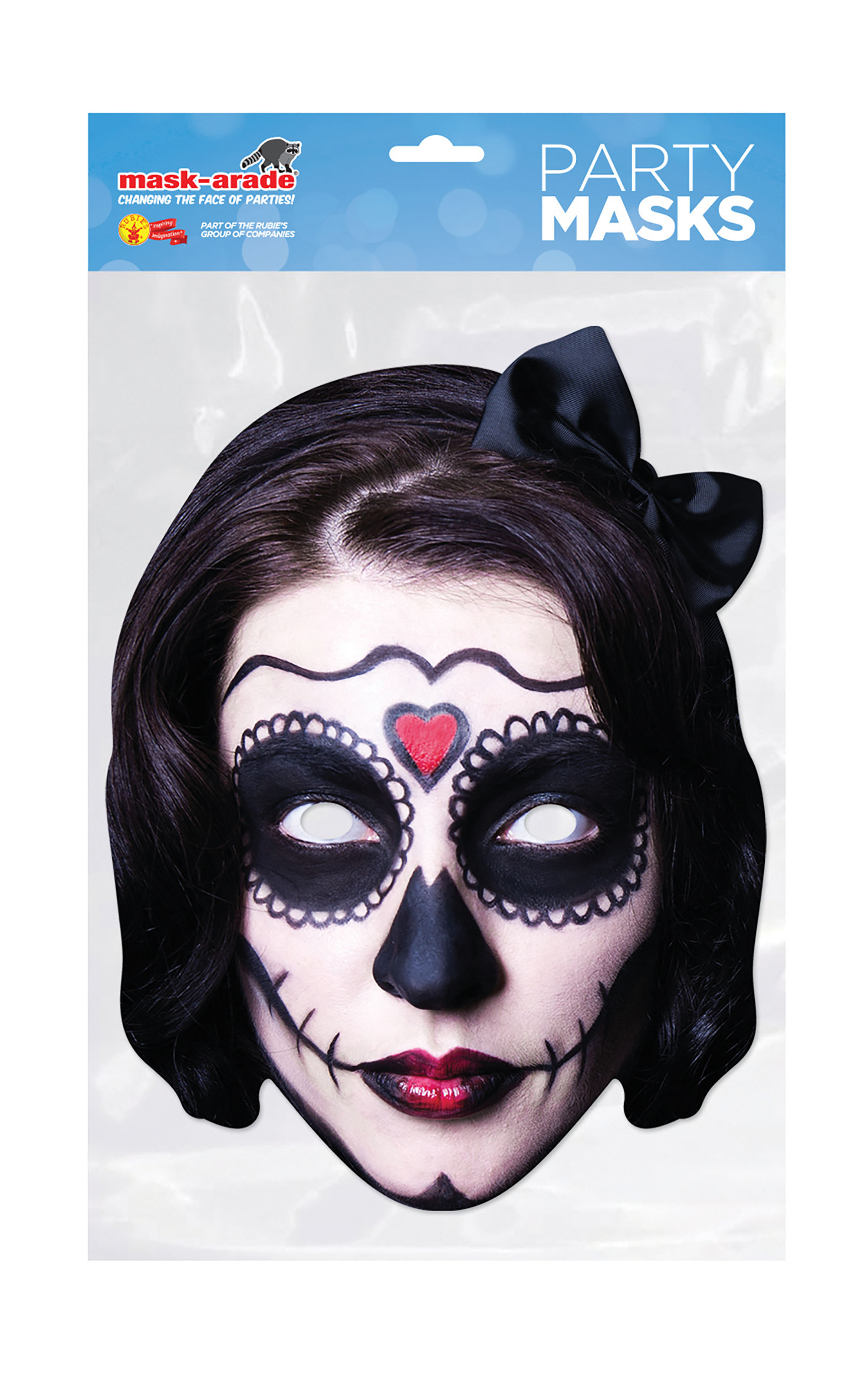 Day Of The Dead Card Mask Spanish Lady (Plastic Masks / Cardboard ...