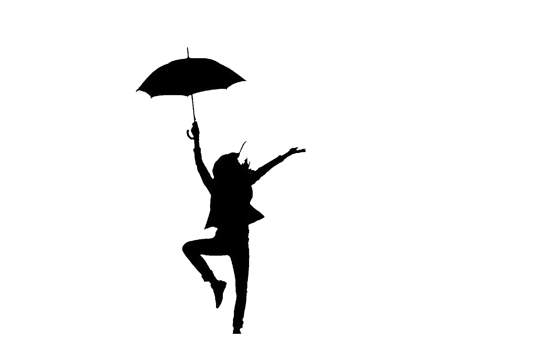 Silhouette Of Woman With Umbrella at GetDrawings.com | Free for ...