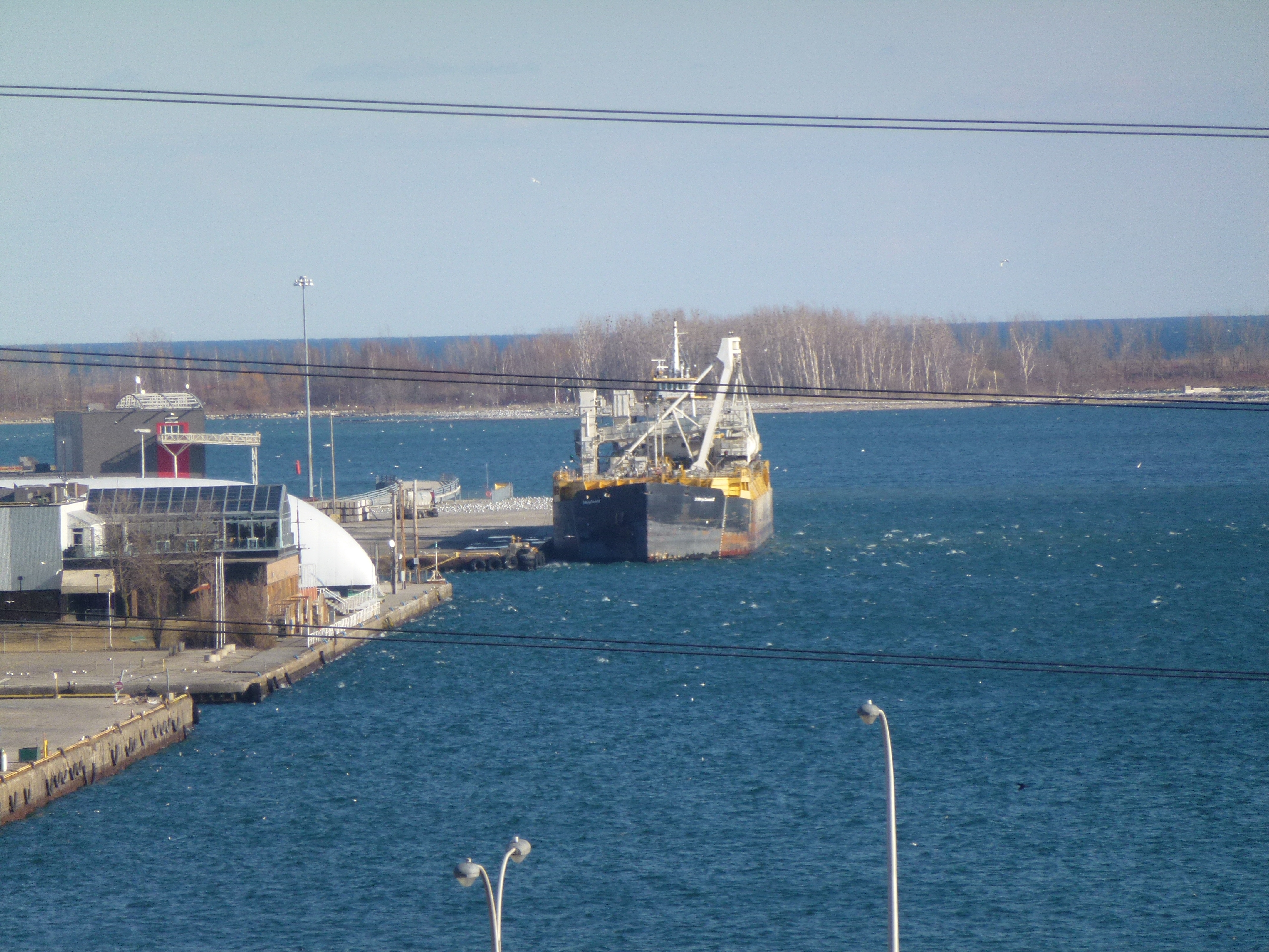 Lake freighter moored in the eastern gap, 2013 04 03 -c.jpg photo