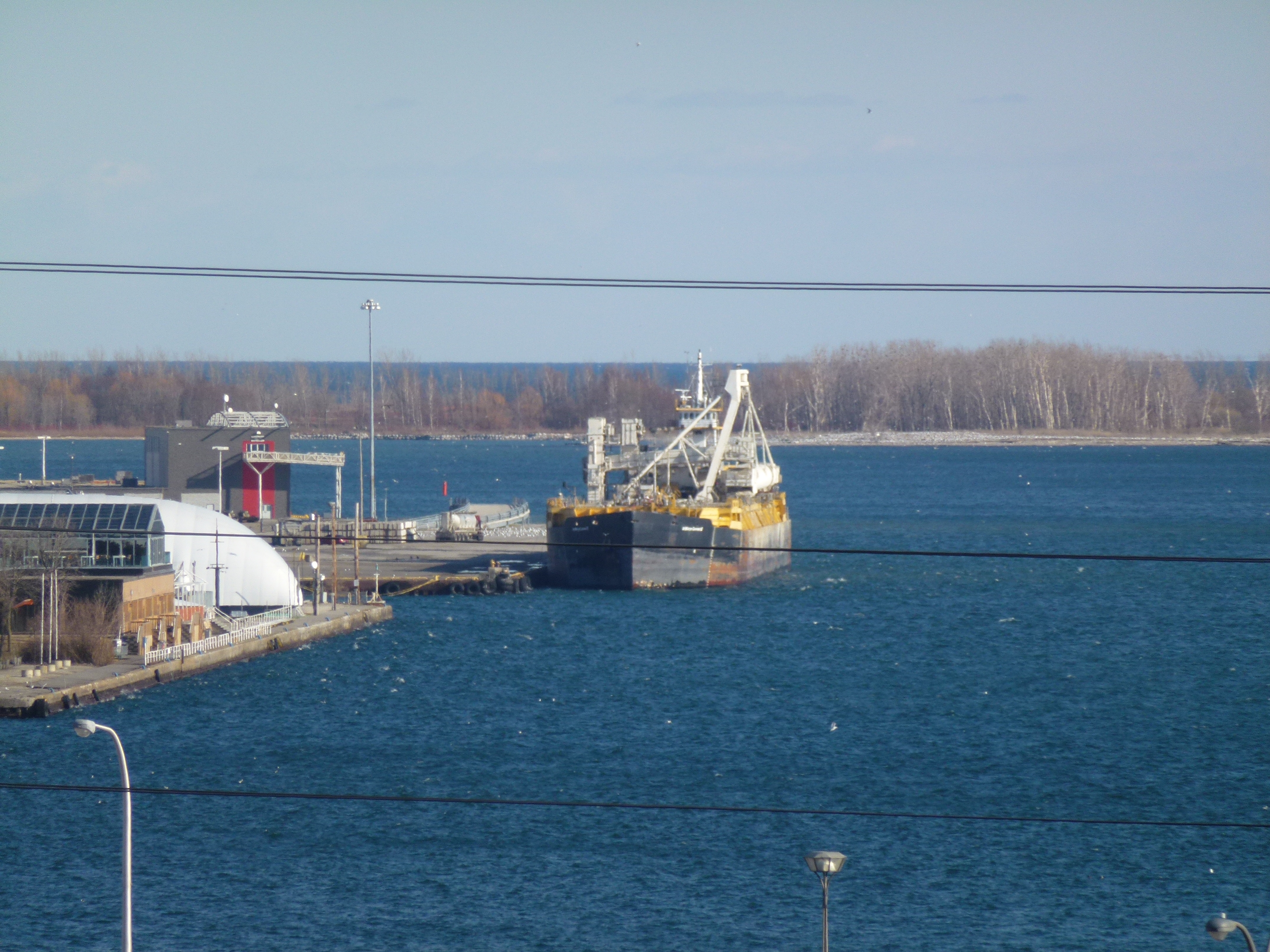 Lake freighter moored in the eastern gap, 2013 04 03 -f.jpg photo