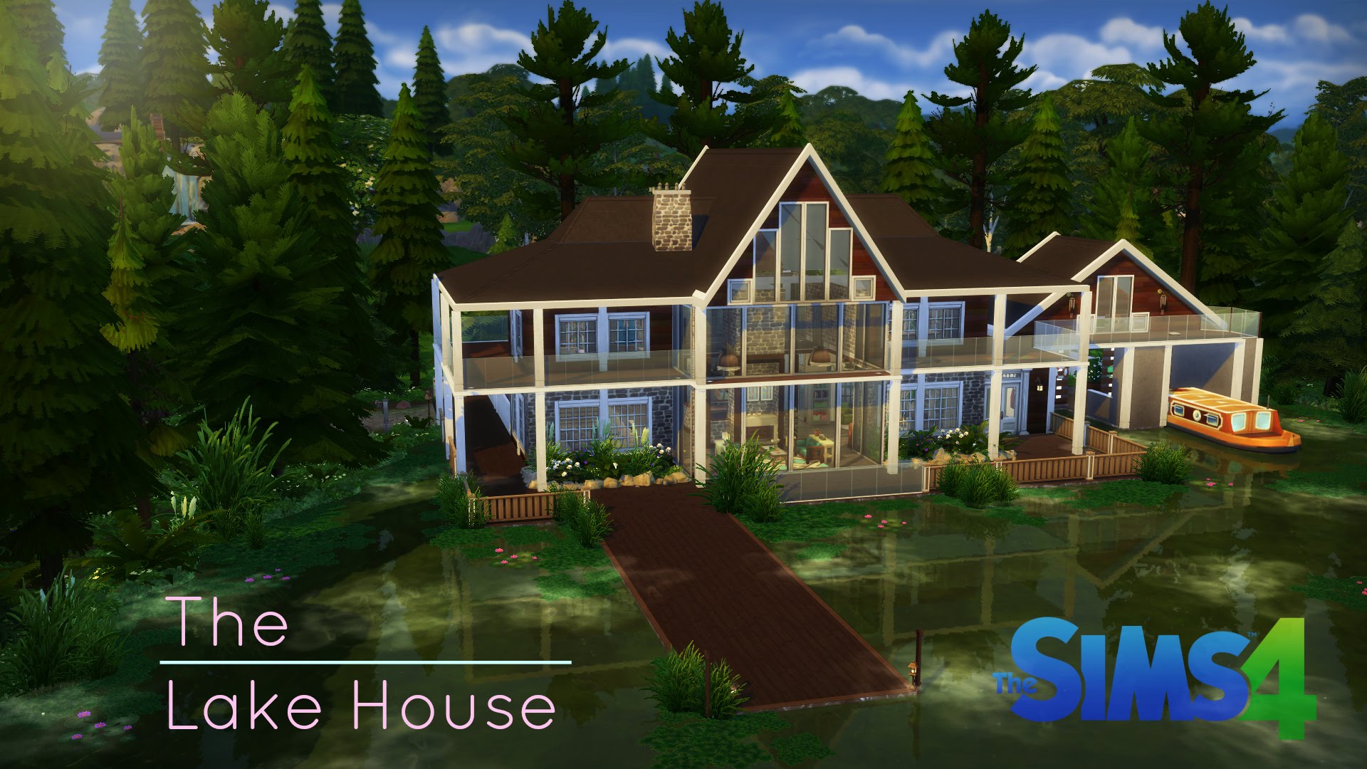 The Lake House | The Sims 4 Speed Build - YouTube