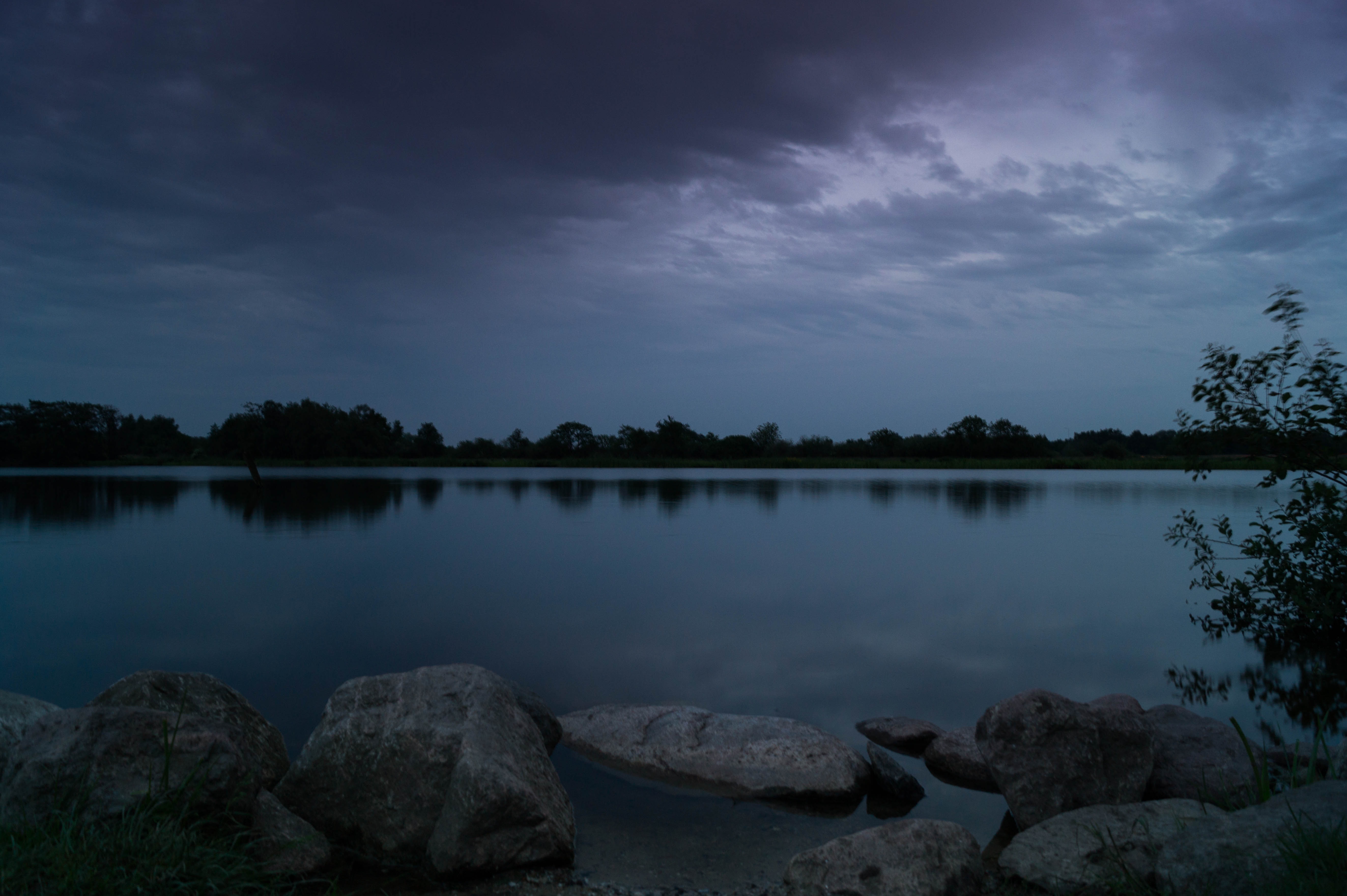 Lake in the evening photo