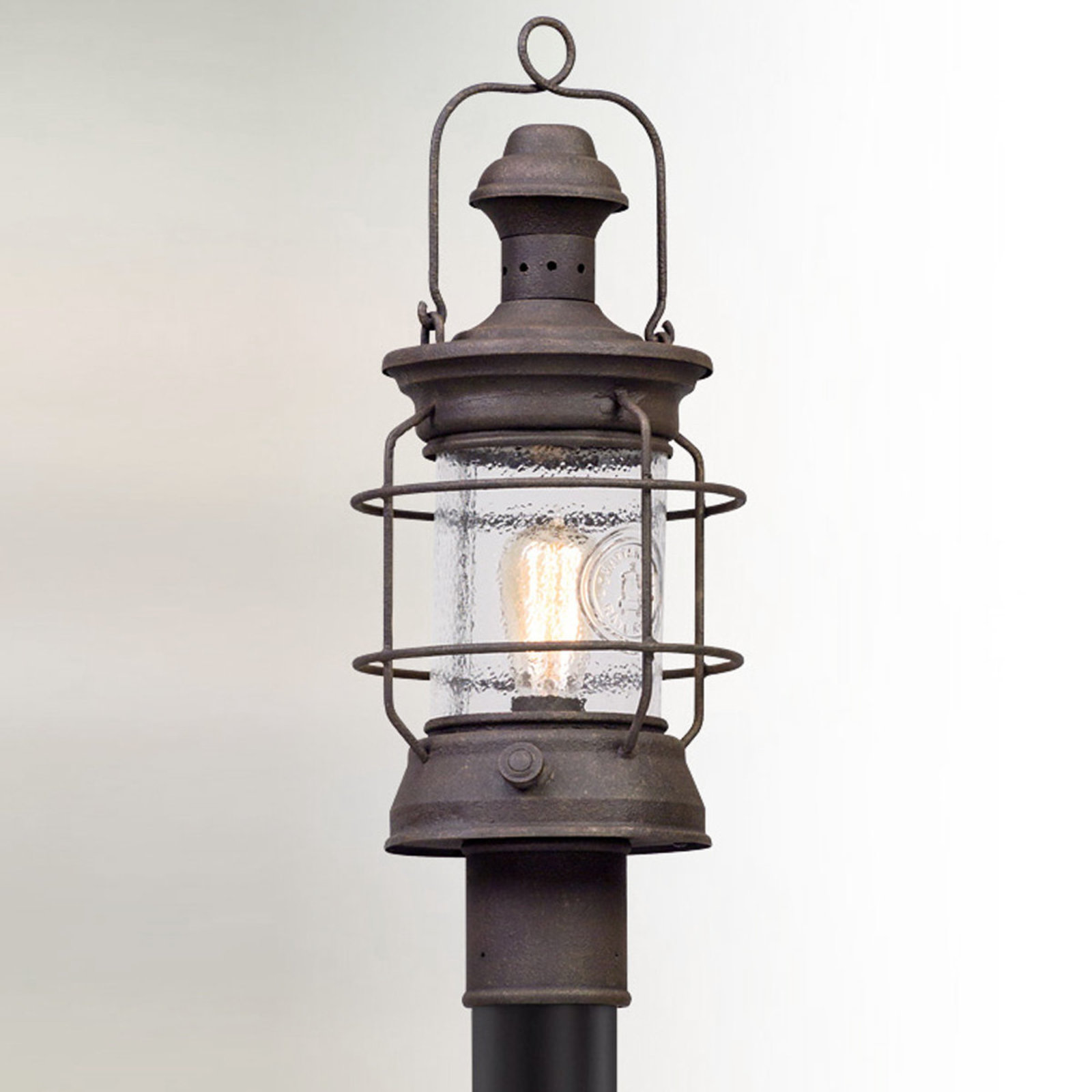 Historic Rusted Lantern Post Light - Shades of Light